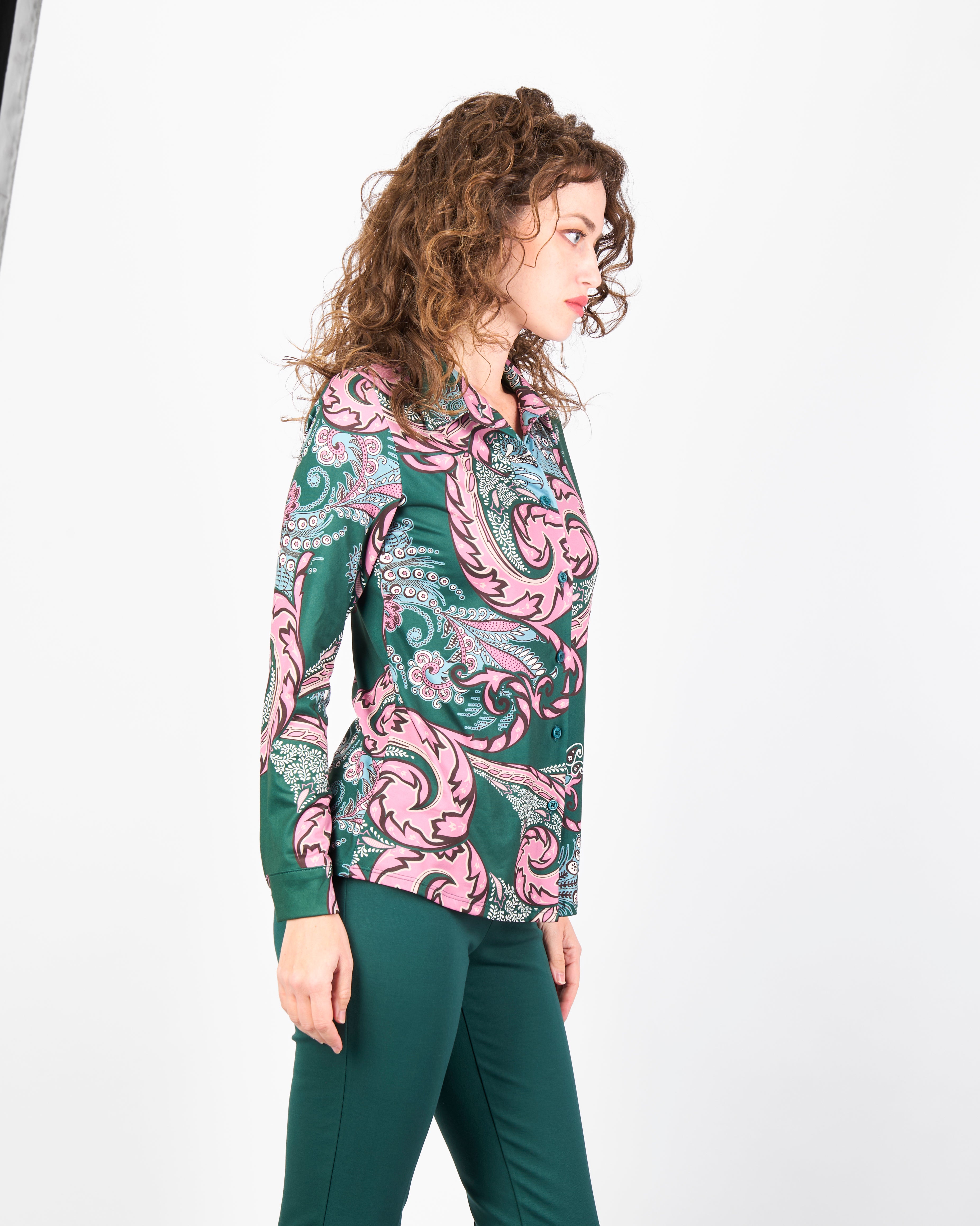 Camicia in jersey fantasia SCIACCA