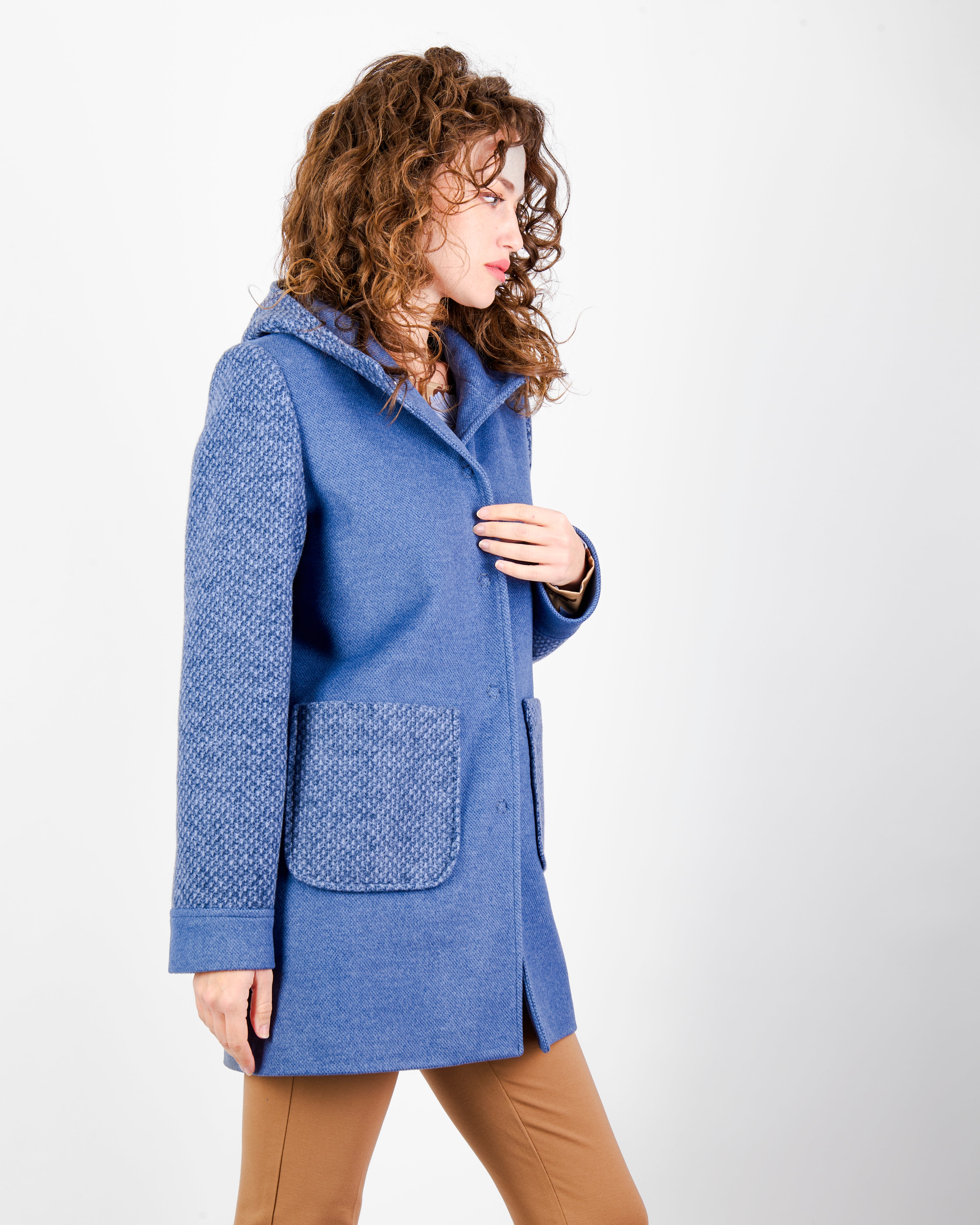Cappotto inserti maglia CARTELLA