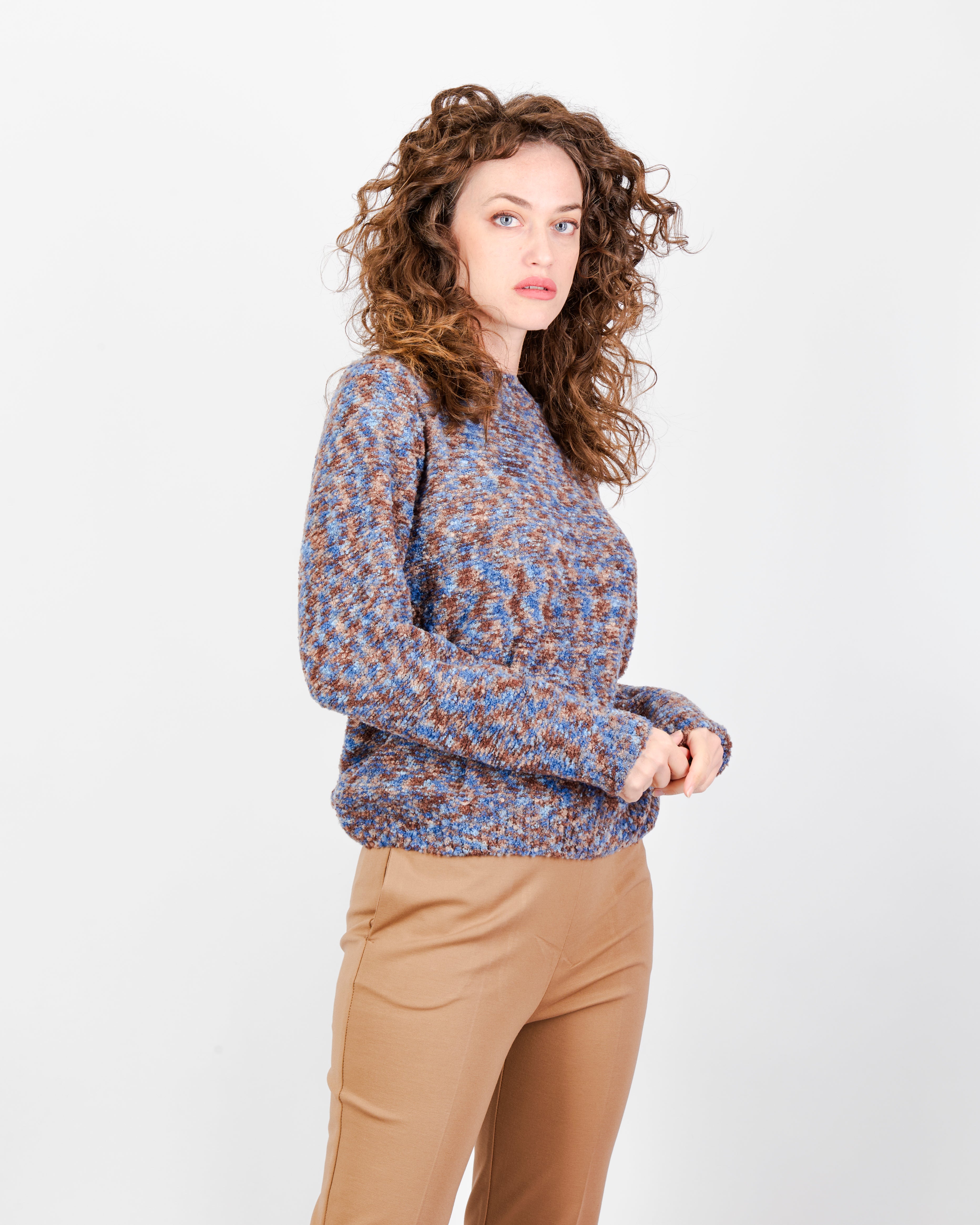 Maglia girocollo bouclè 1971