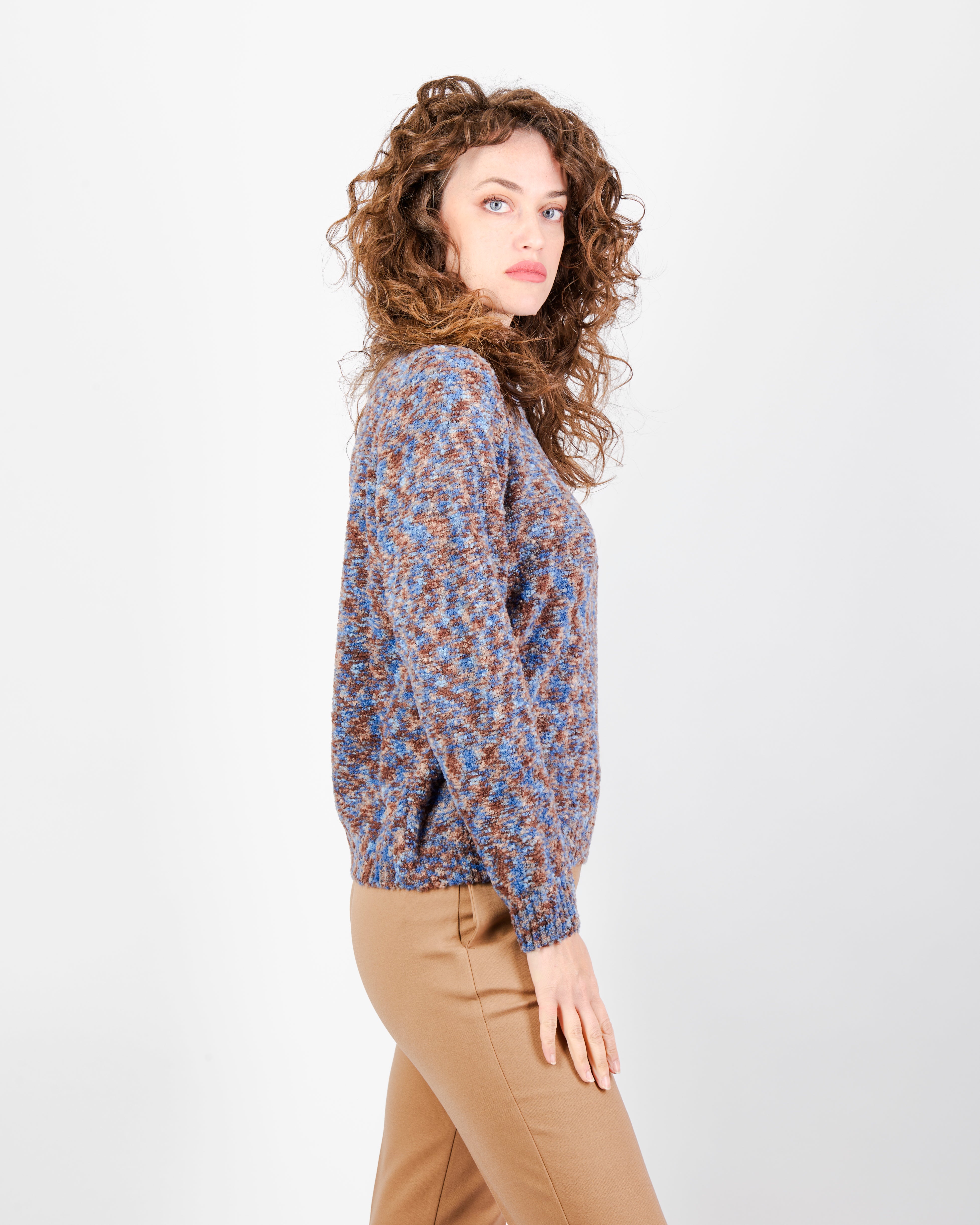 Maglia girocollo bouclè 1971