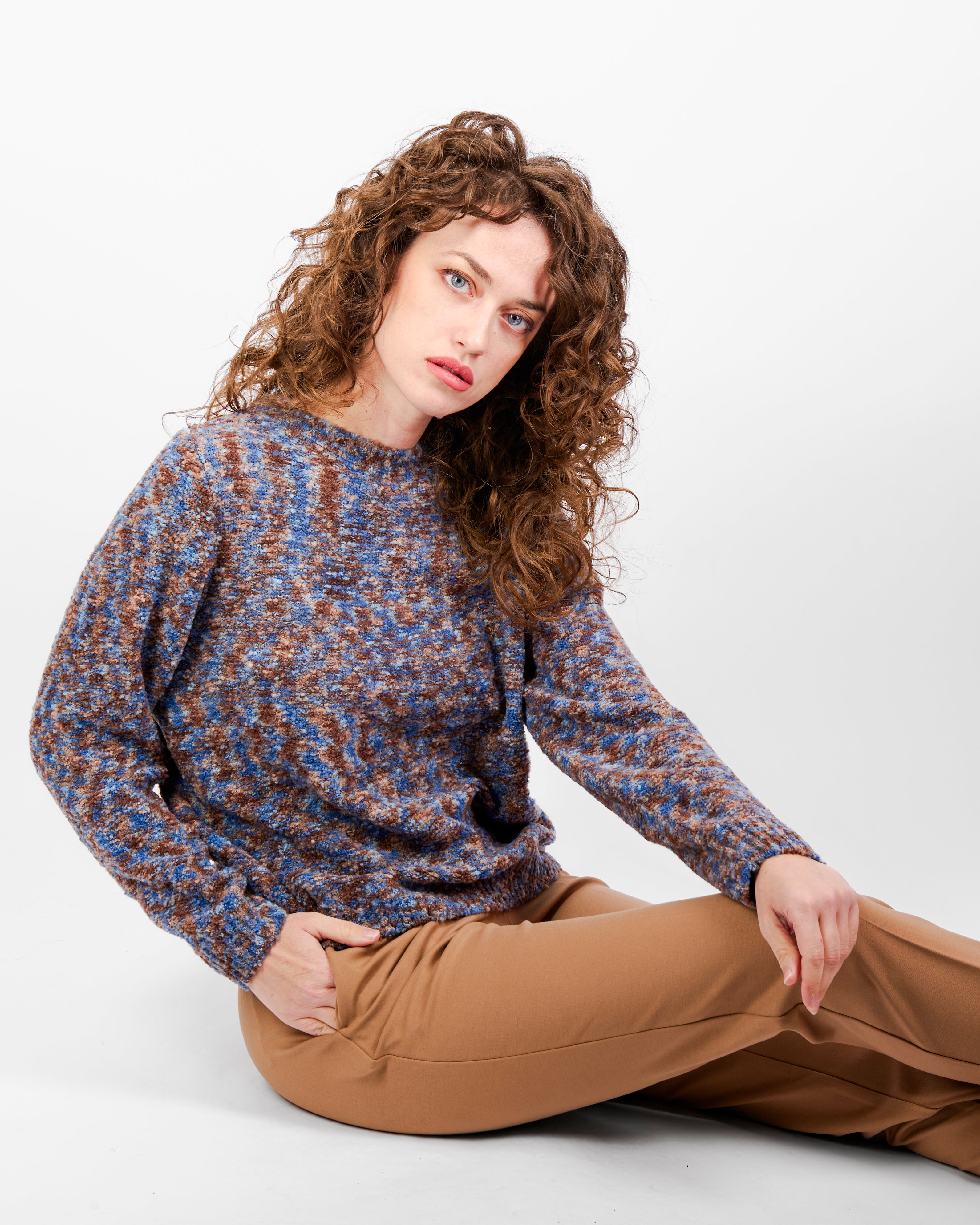 Maglia girocollo bouclè 1971