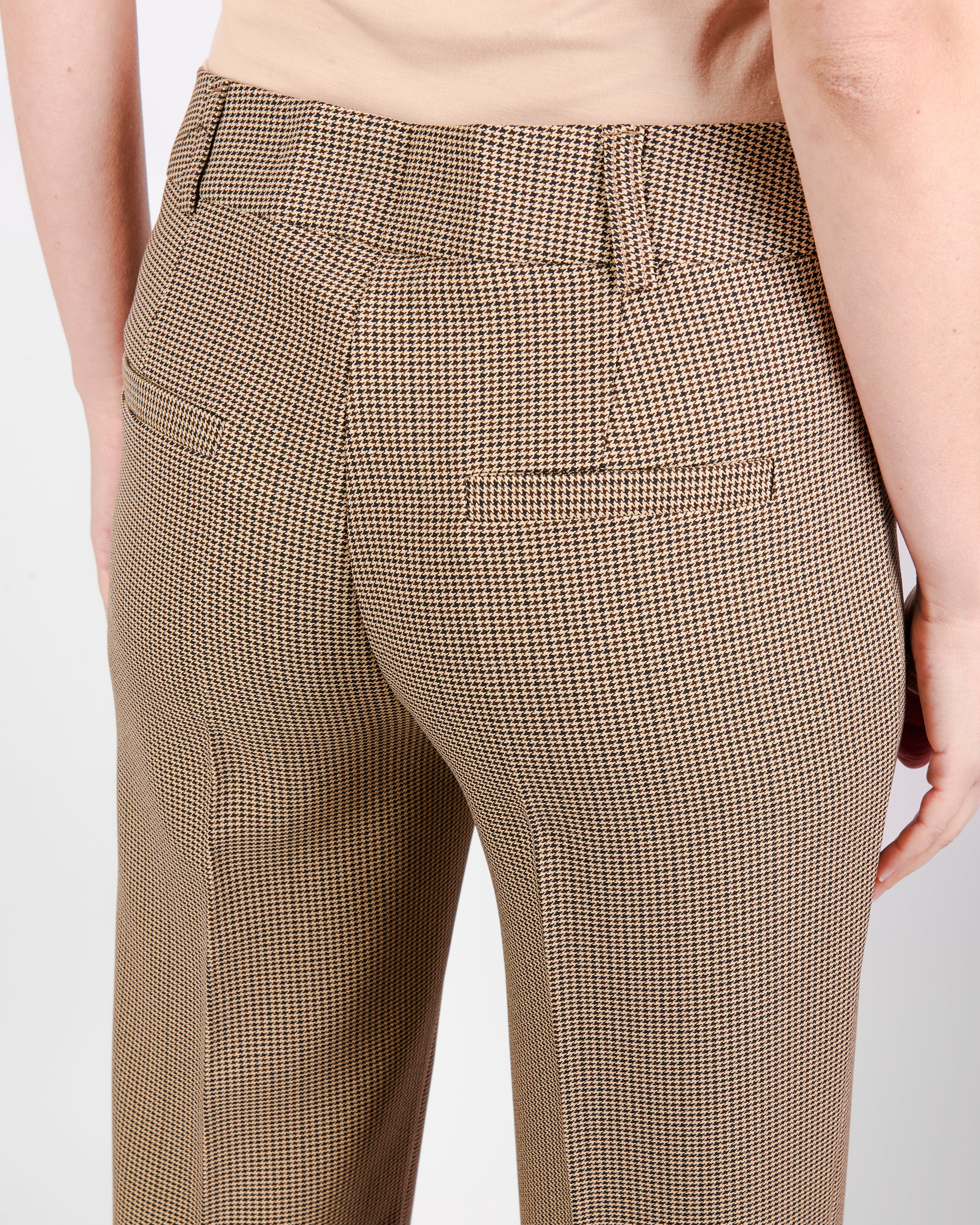 Pantalone con filetto dietro pied de poule PISTOLA