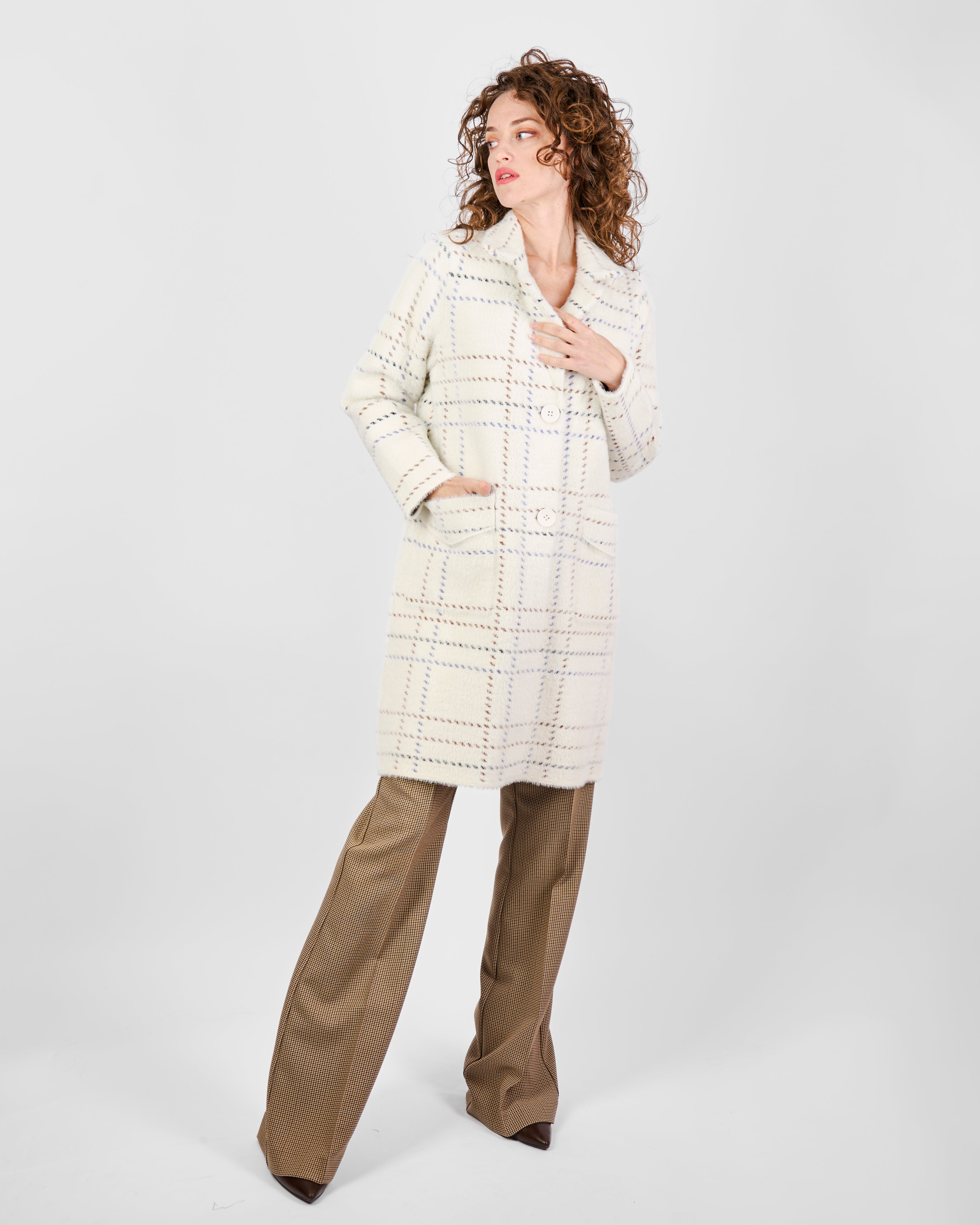 Cappotto scozzese con tasche 2621