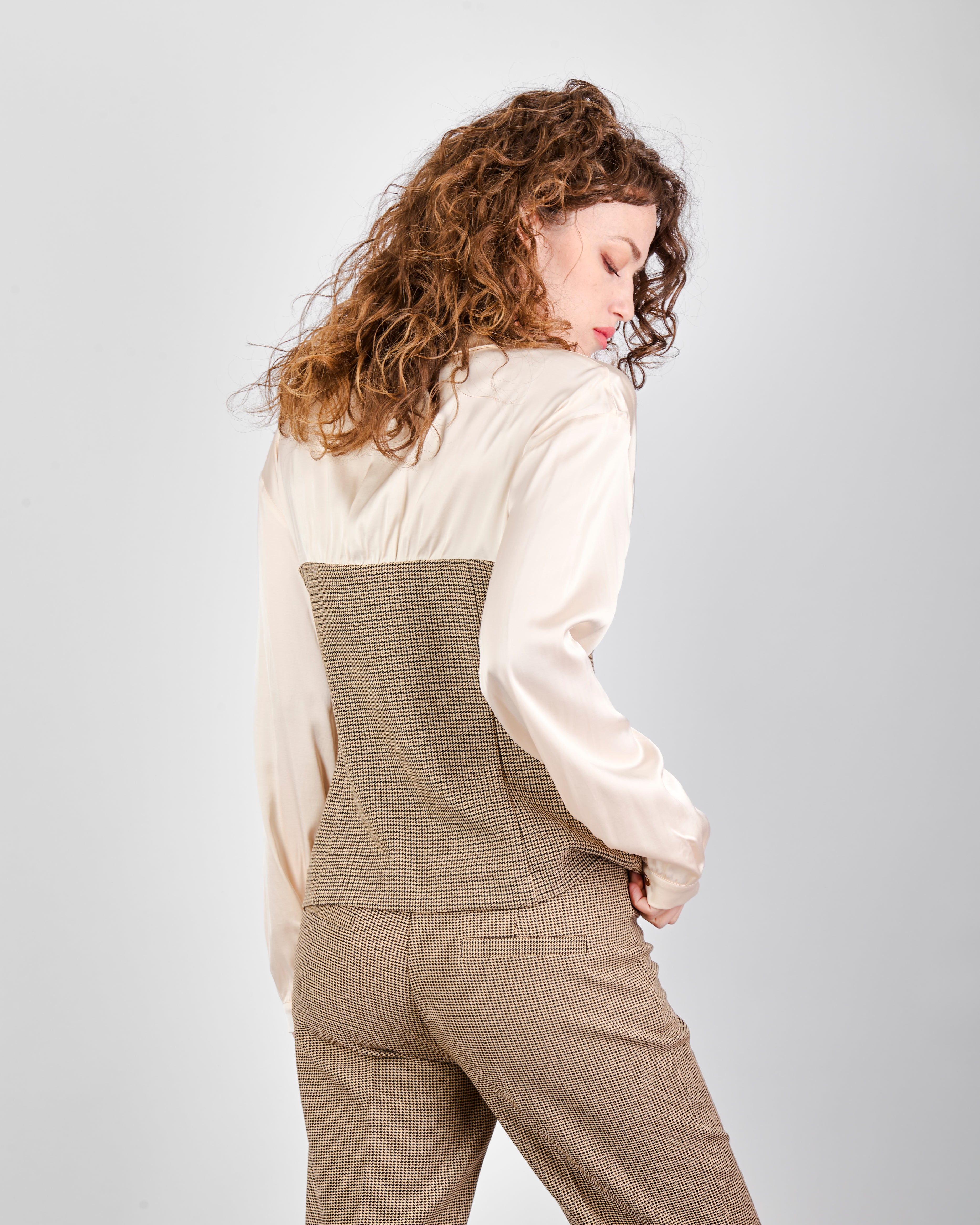 Camicia bustino pied de poule PESCA