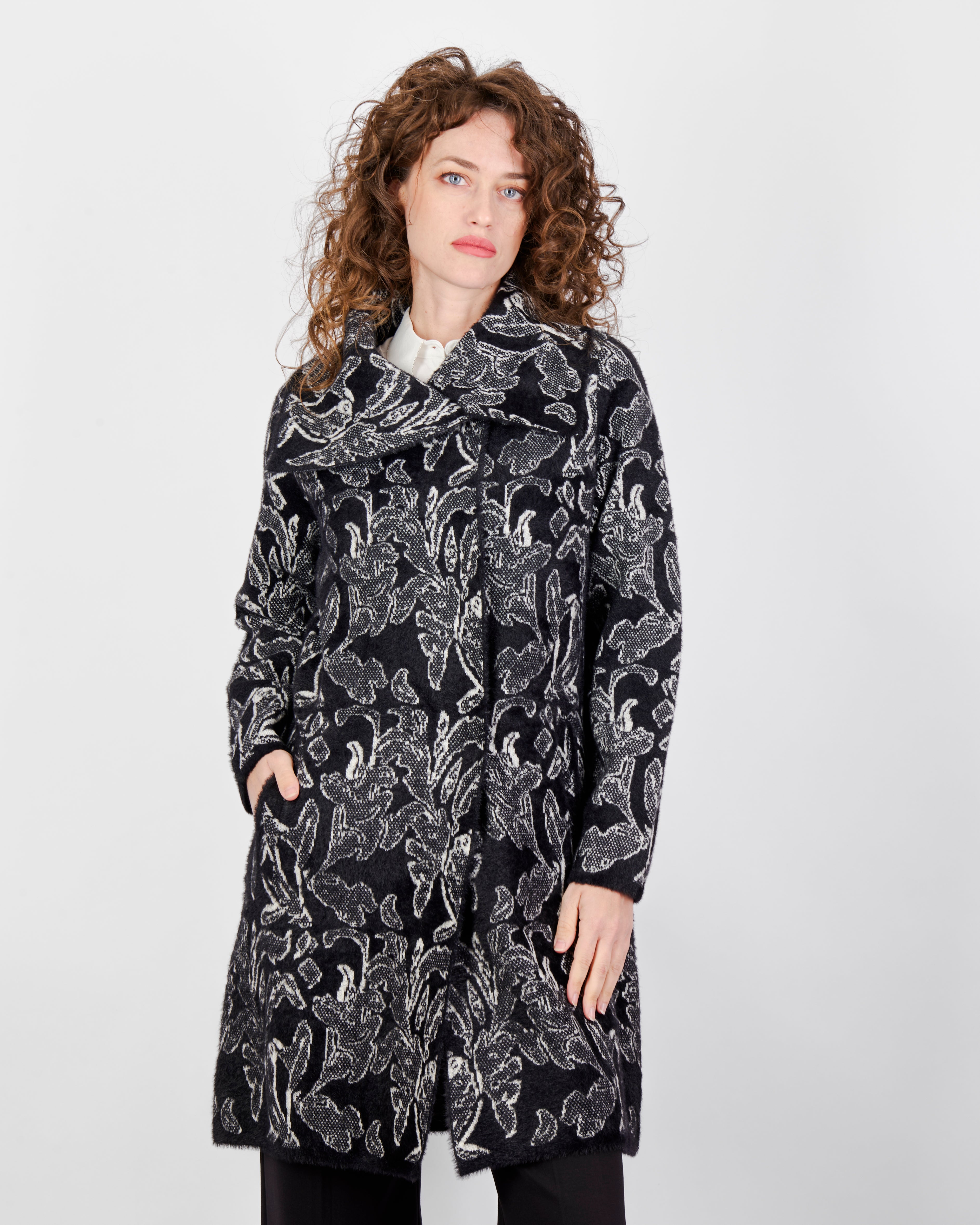 Cappotto jaquard ramage 2627