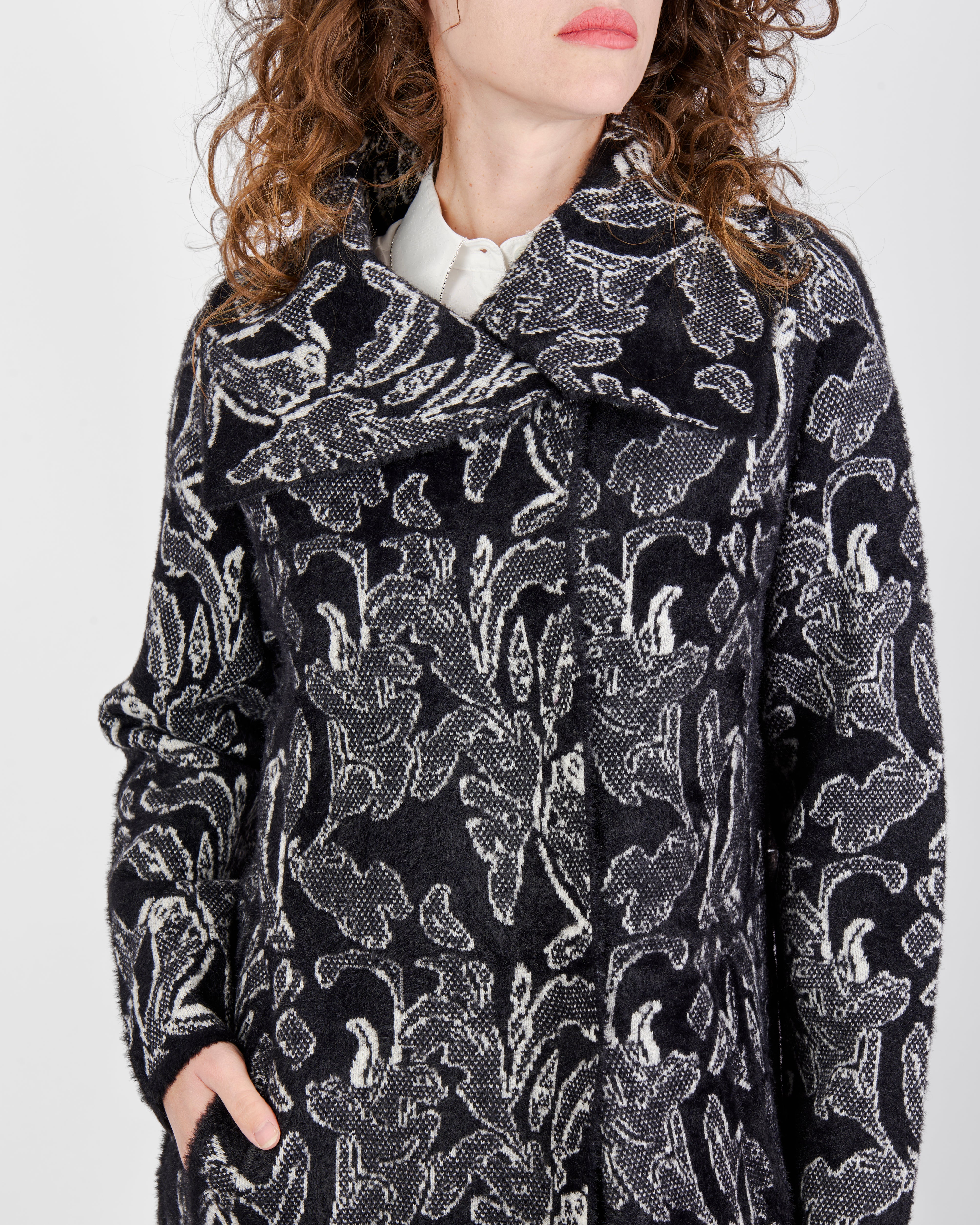 Cappotto jaquard ramage 2627