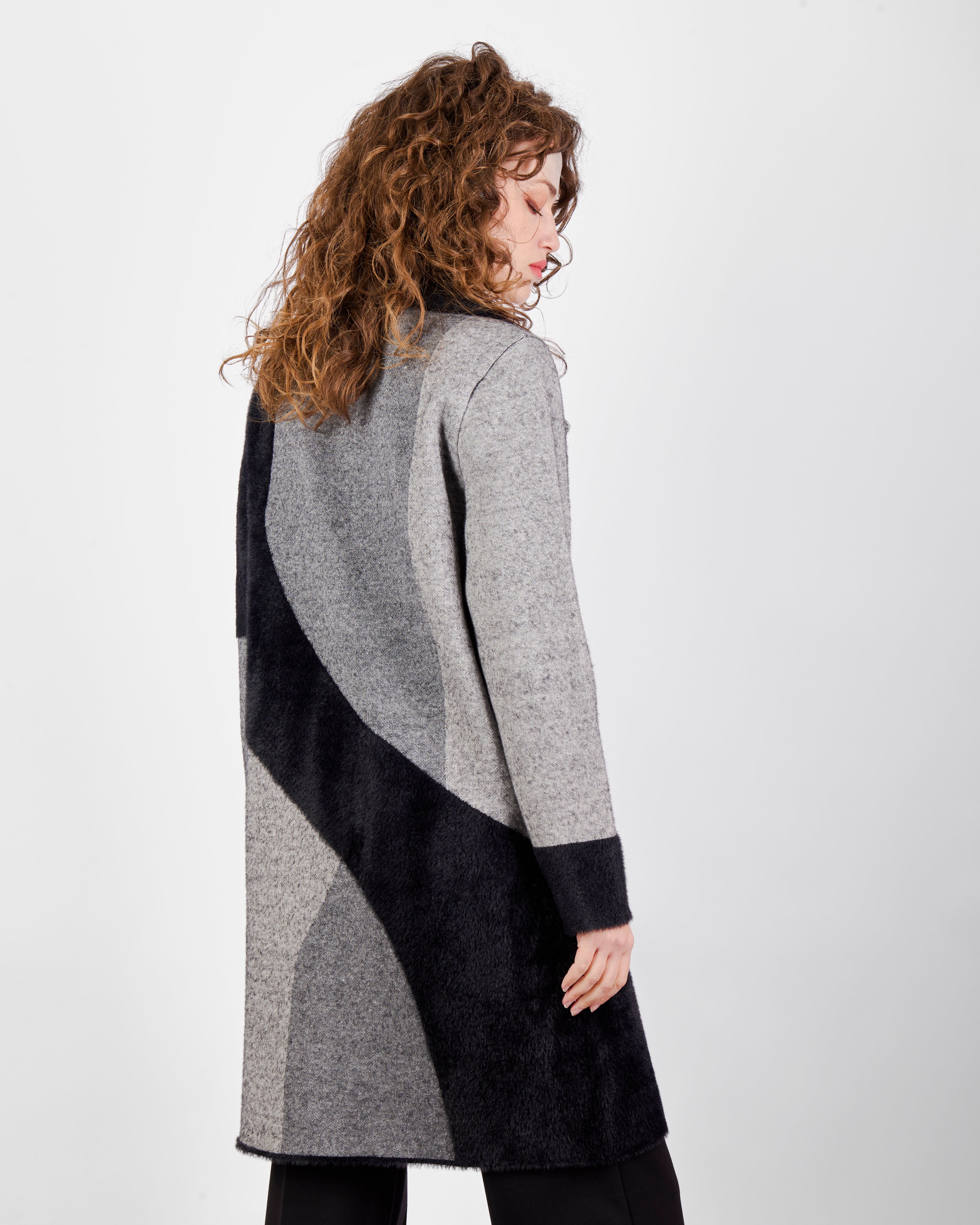 Cappotto intarsio geometrico 2616