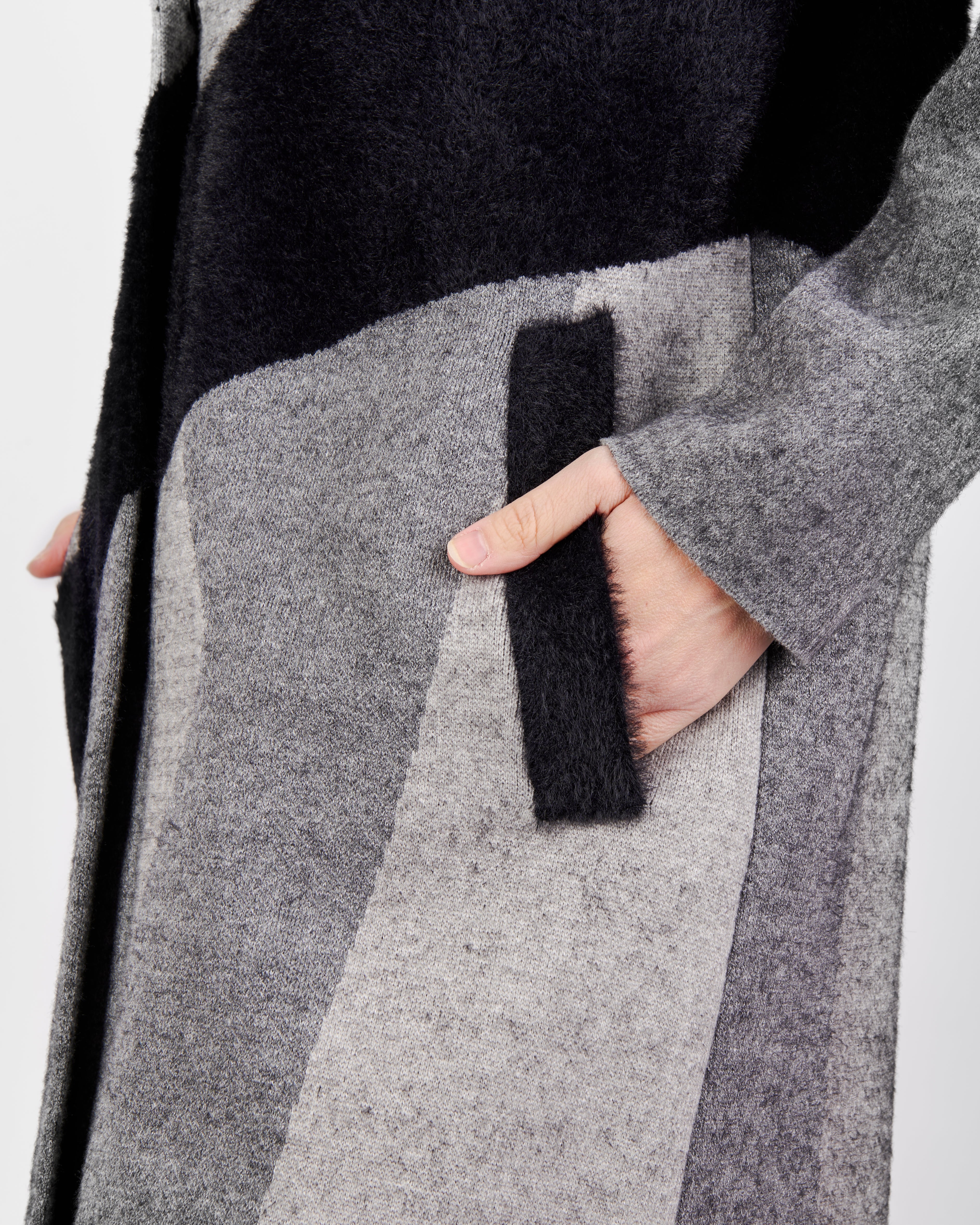 Cappotto intarsio geometrico 2616