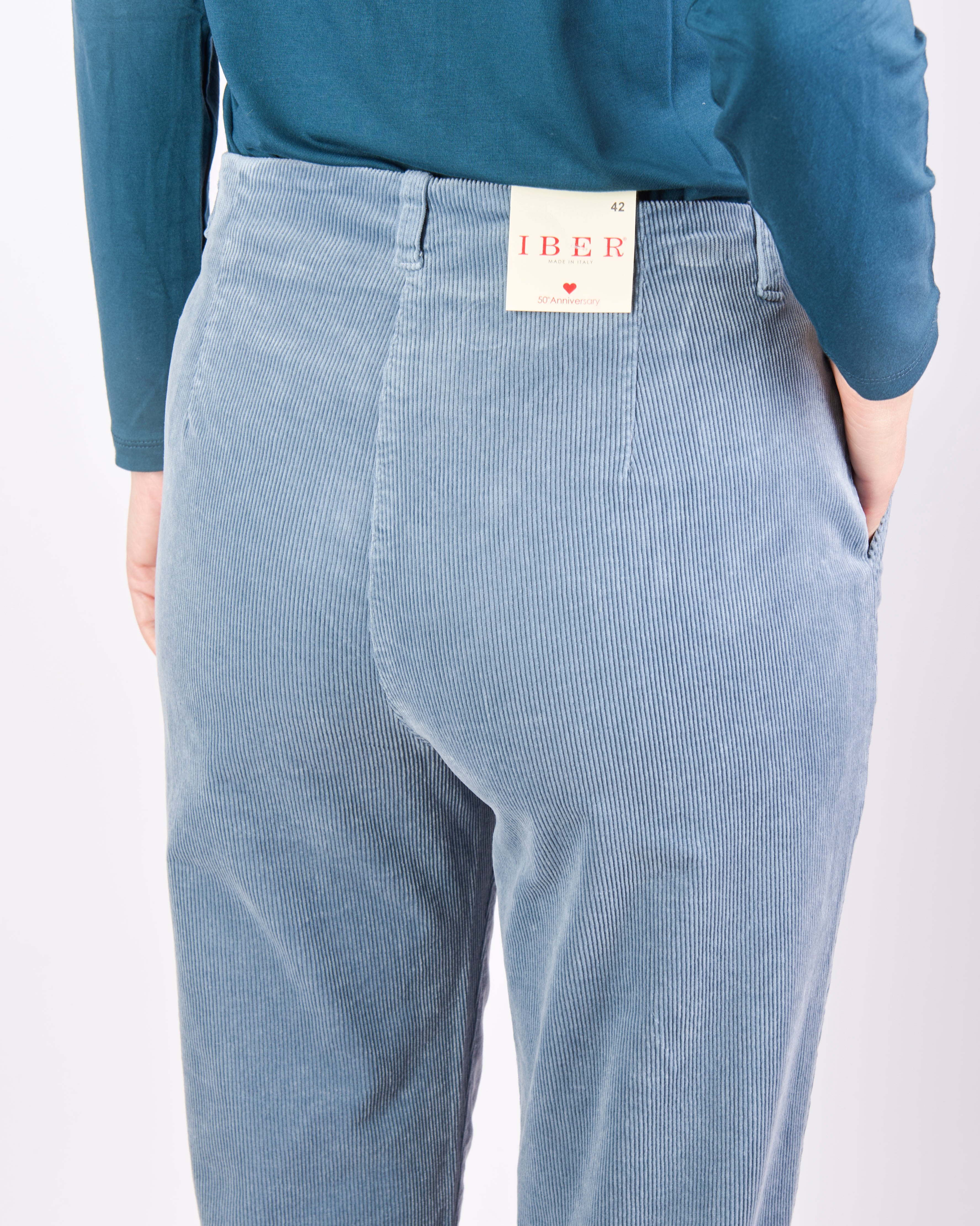 Pantalone tasca lato velluto coste piccole FINN