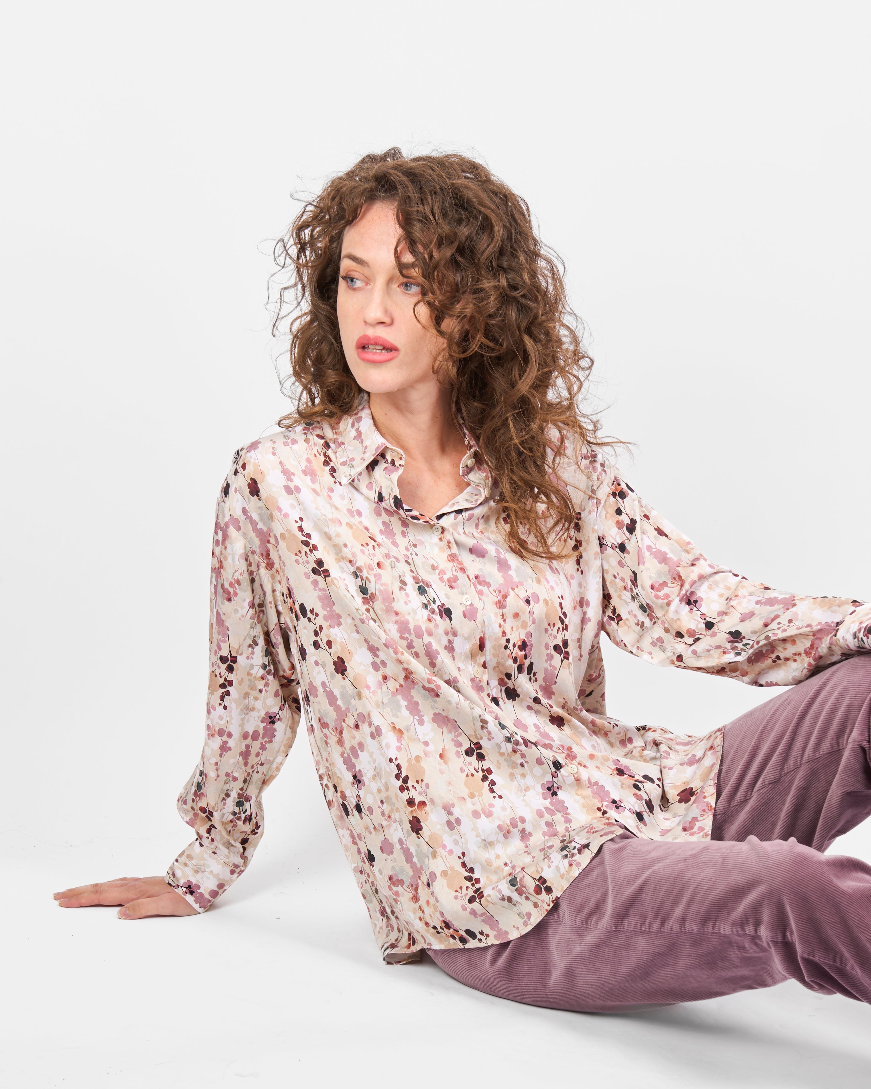 Camicia comfort in viscosa fantasia 25-623