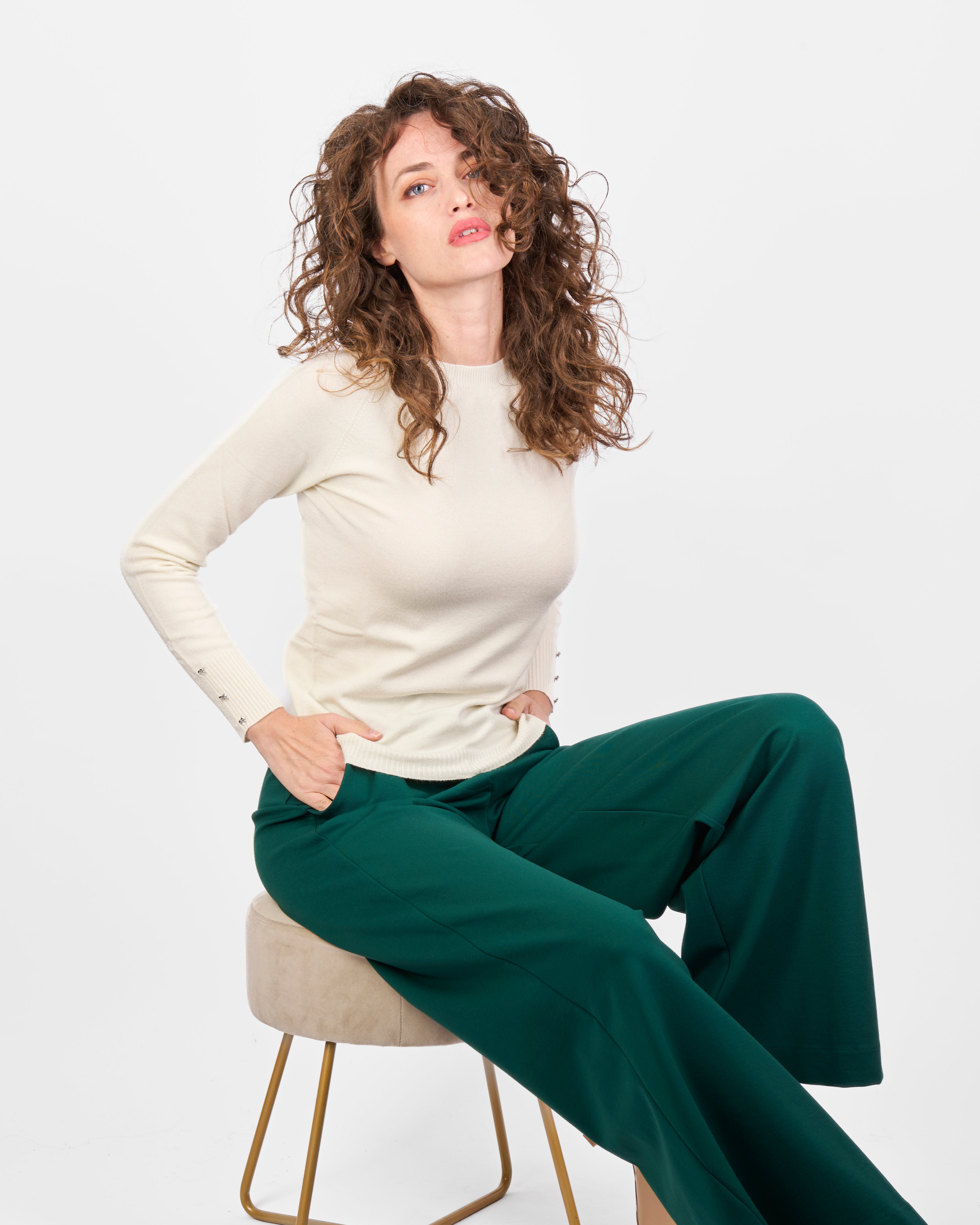 Maglia giro fiocchi gioiello polsini PA4122