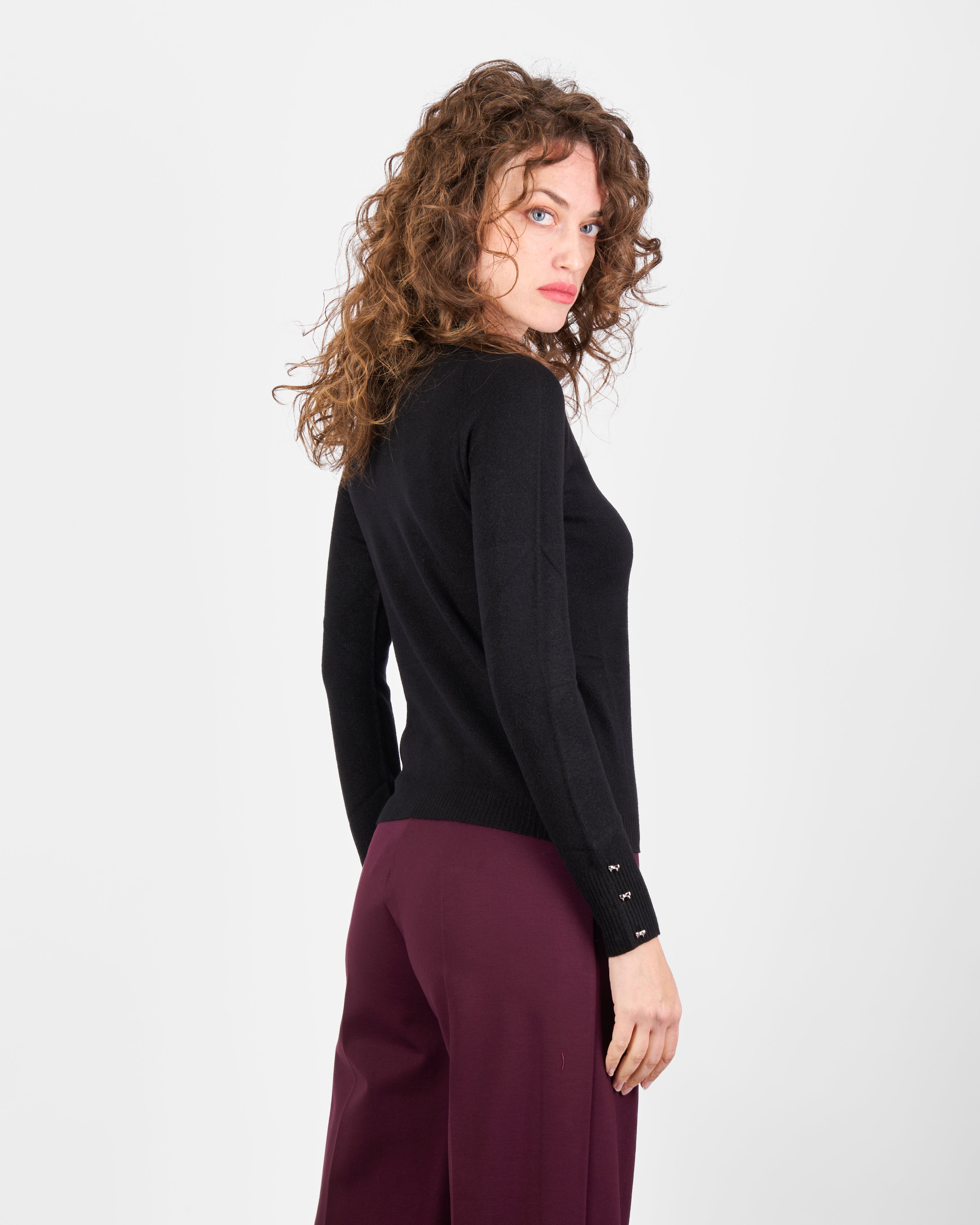 Maglia giro fiocchi gioiello polsini PA4122