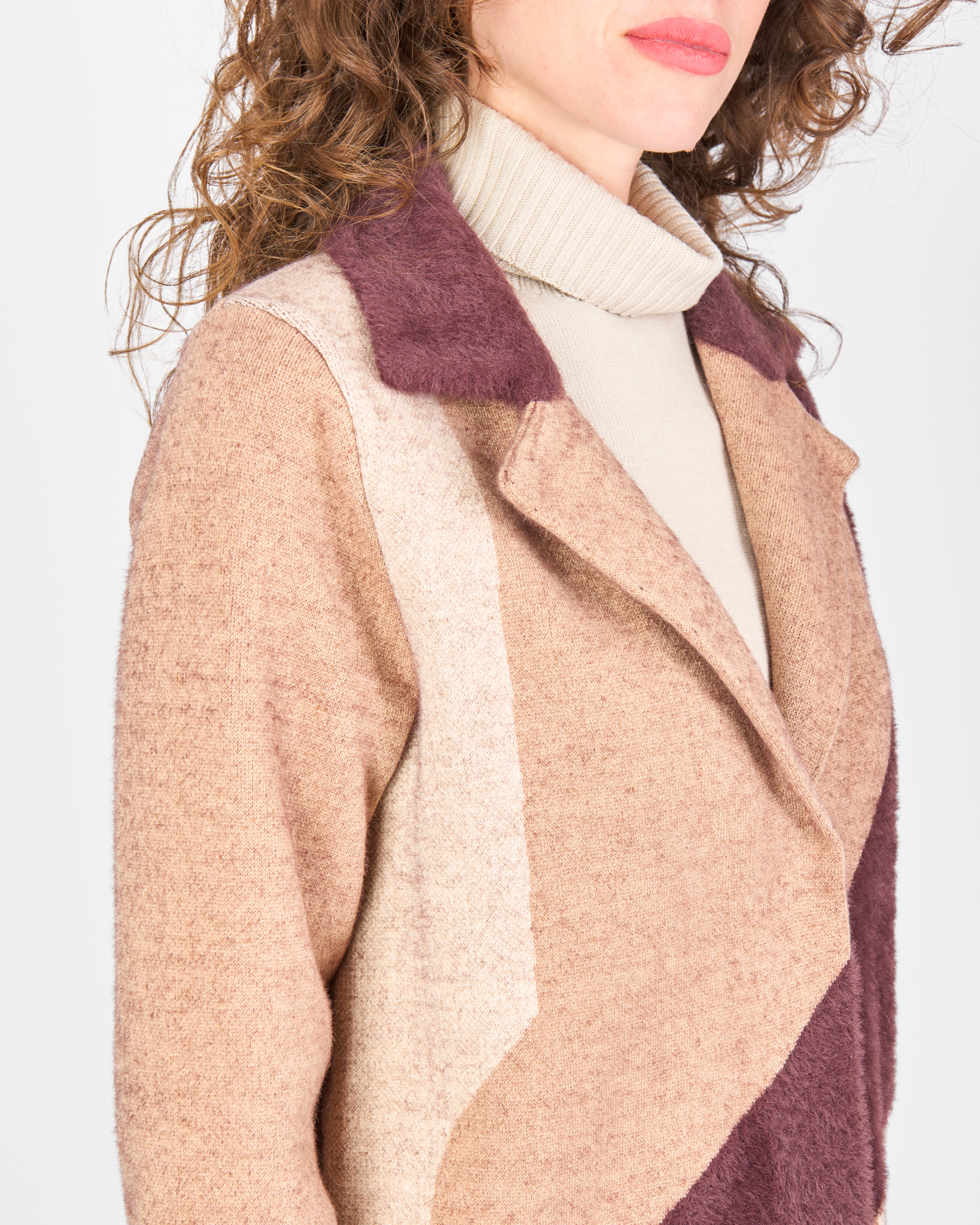 Cappotto intarsio geometrico 2616