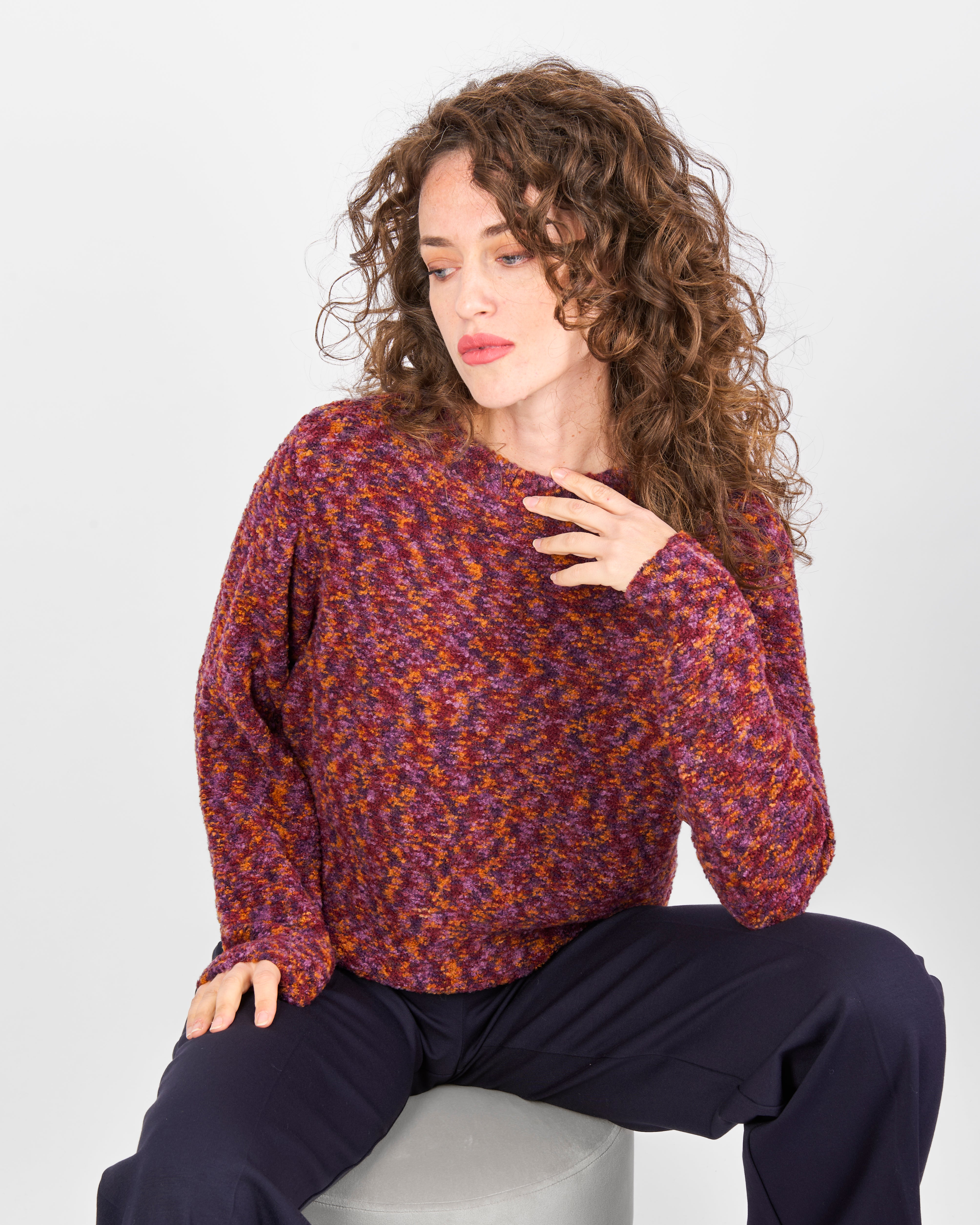 Maglia girocollo bouclè 1971