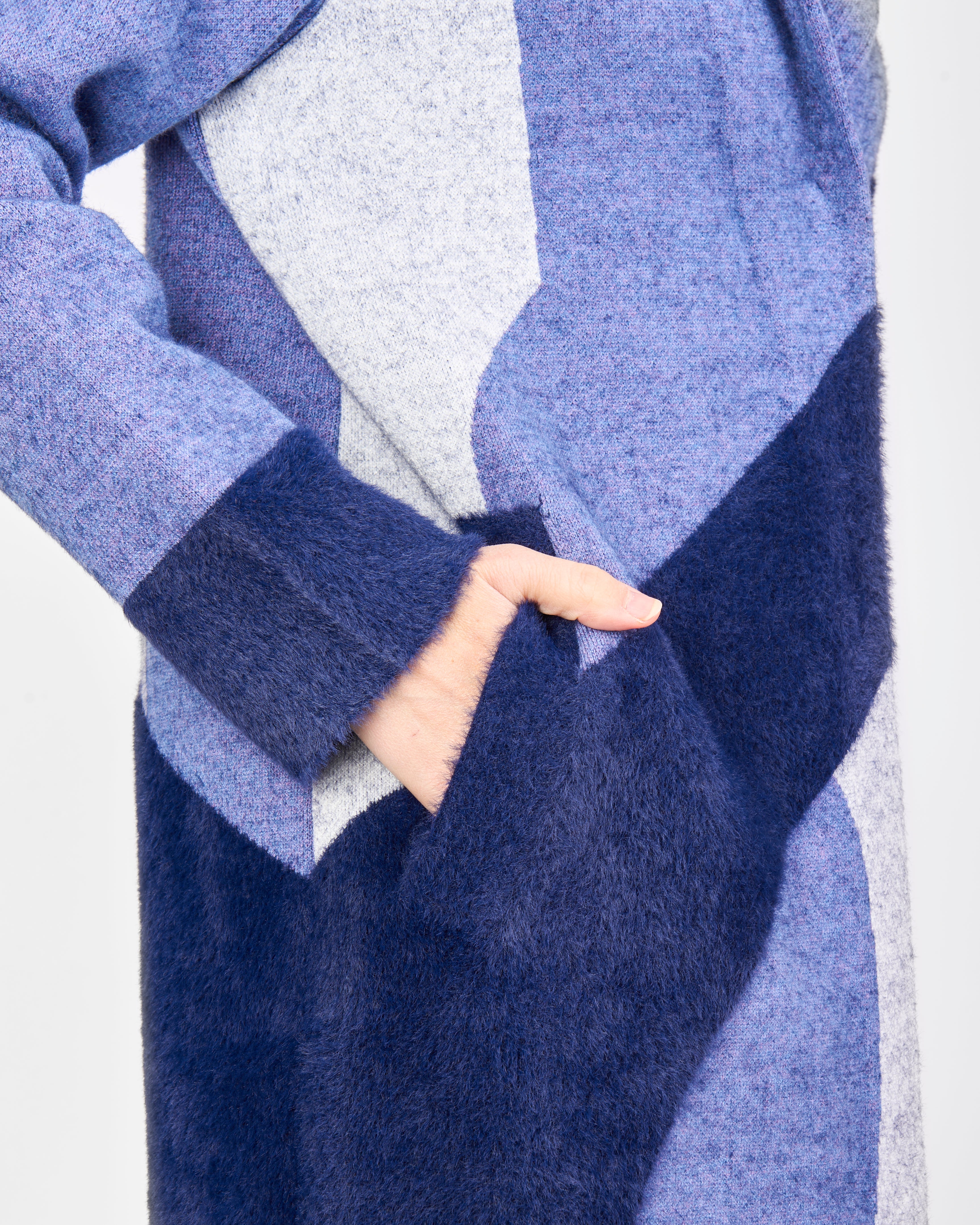 Cappotto intarsio geometrico 2616