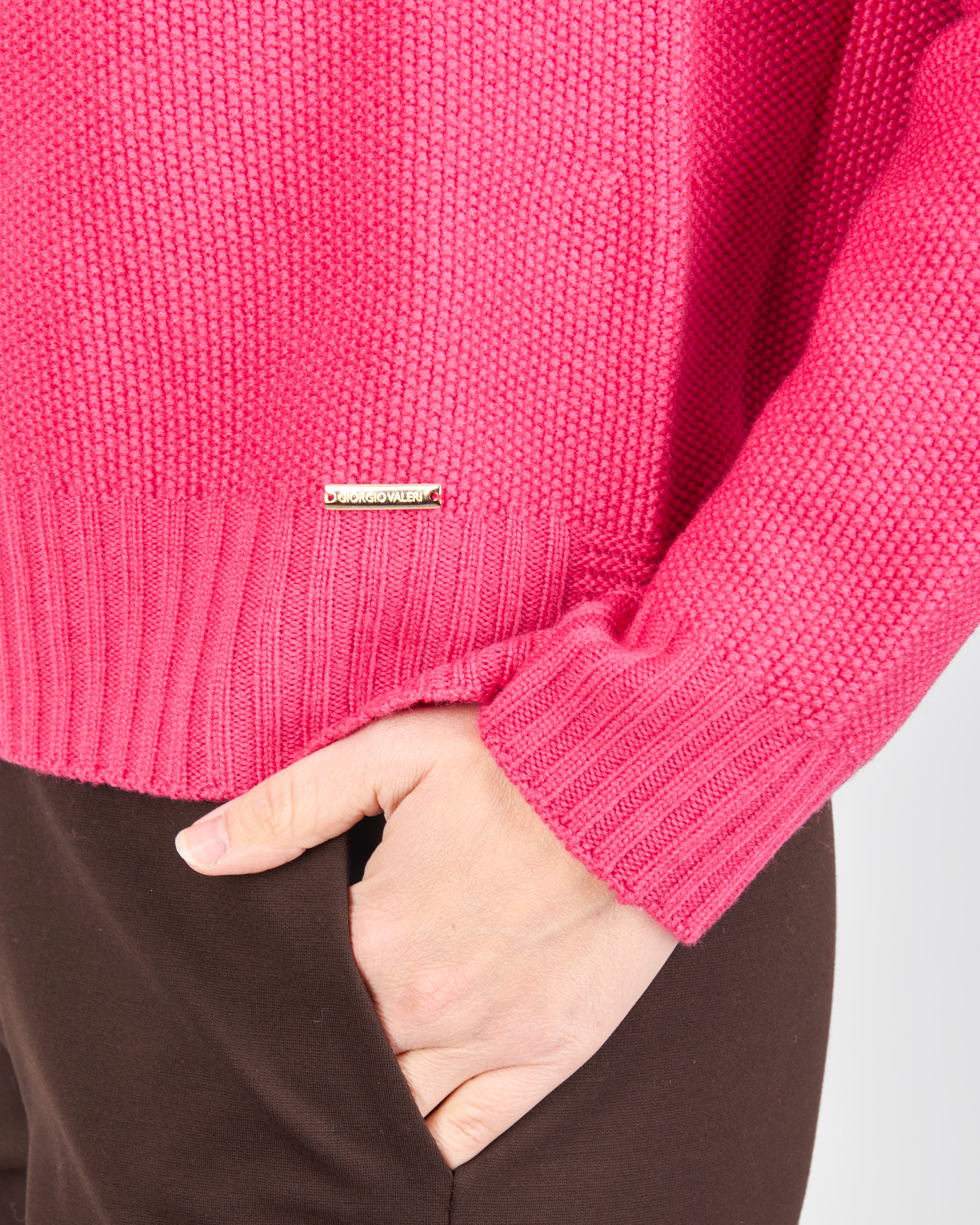 Maglia pura lana dolcevita punto riso Z9504