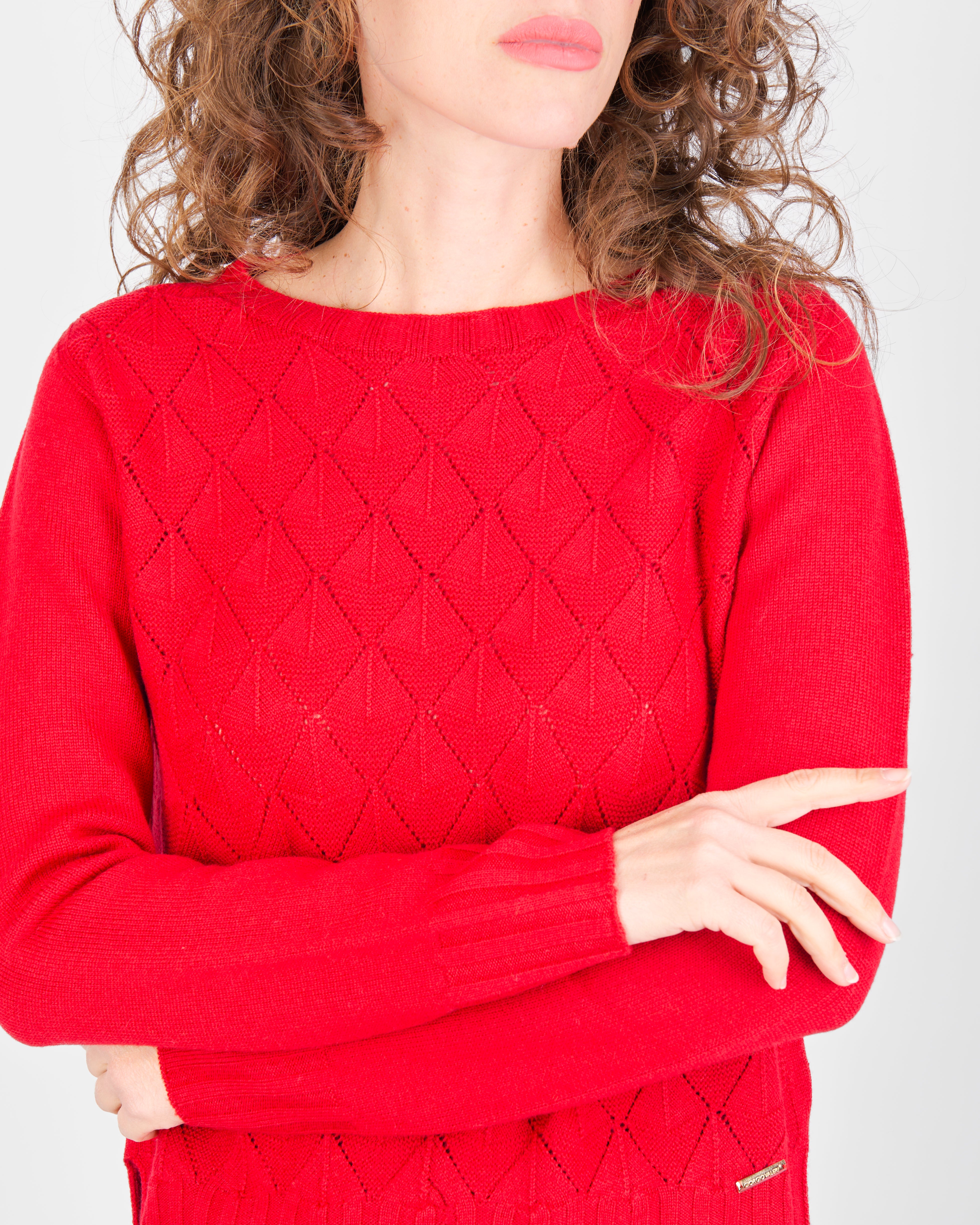 Maglia paricollo pura lana rombi VENTAGLIETTI