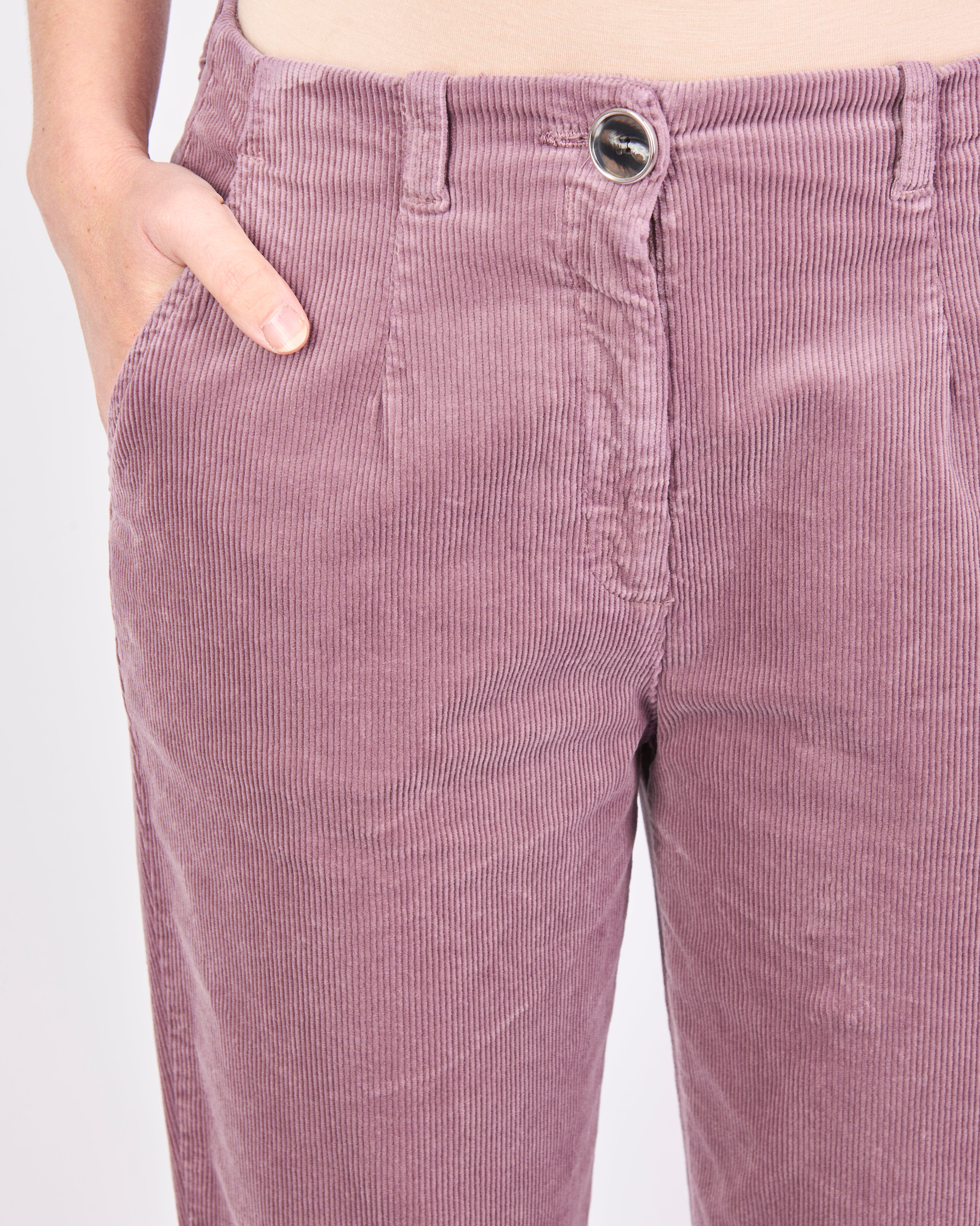 Pantalone tasca lato velluto coste piccole FINN