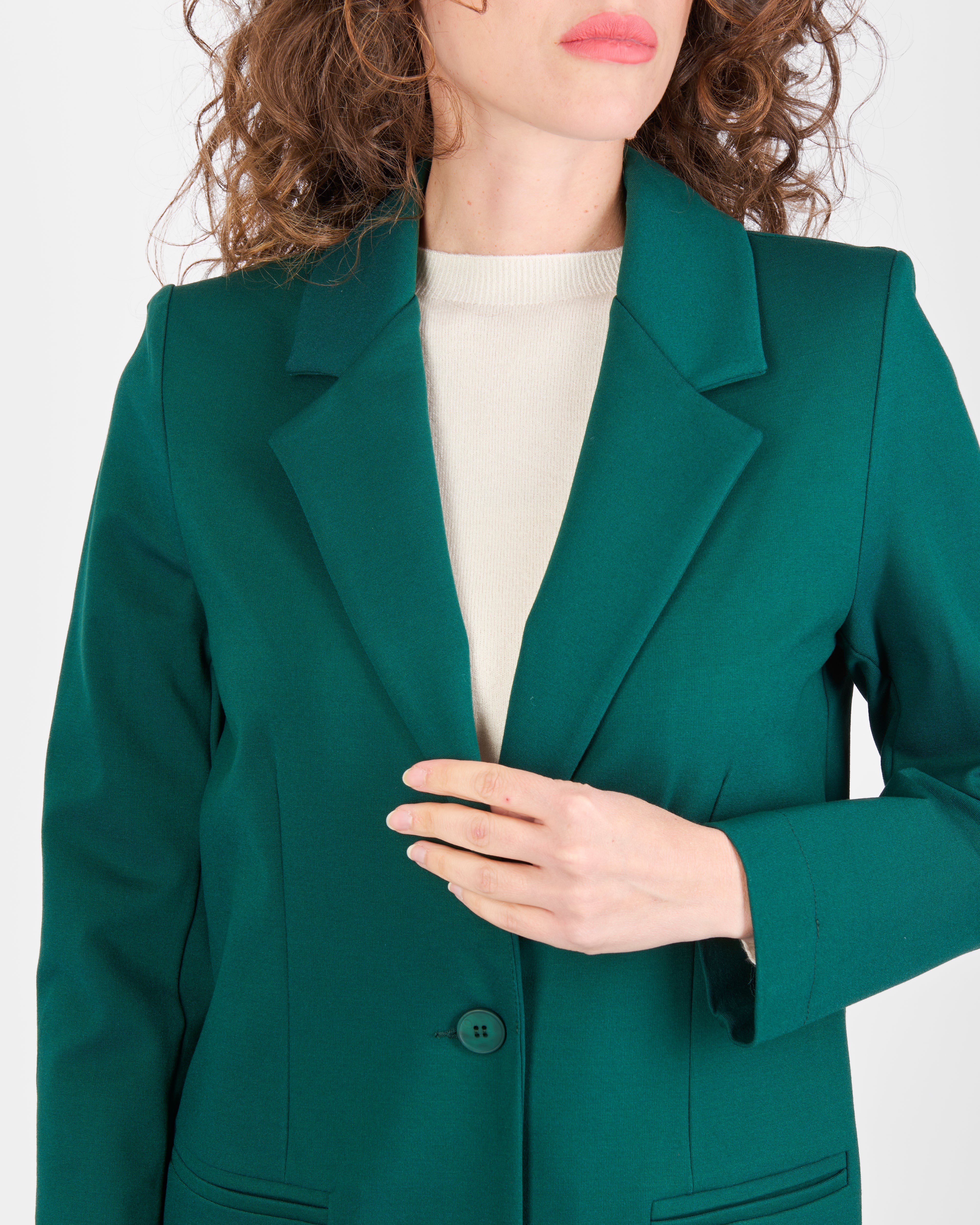 Giacca lunga in punto milano comfort H504/1