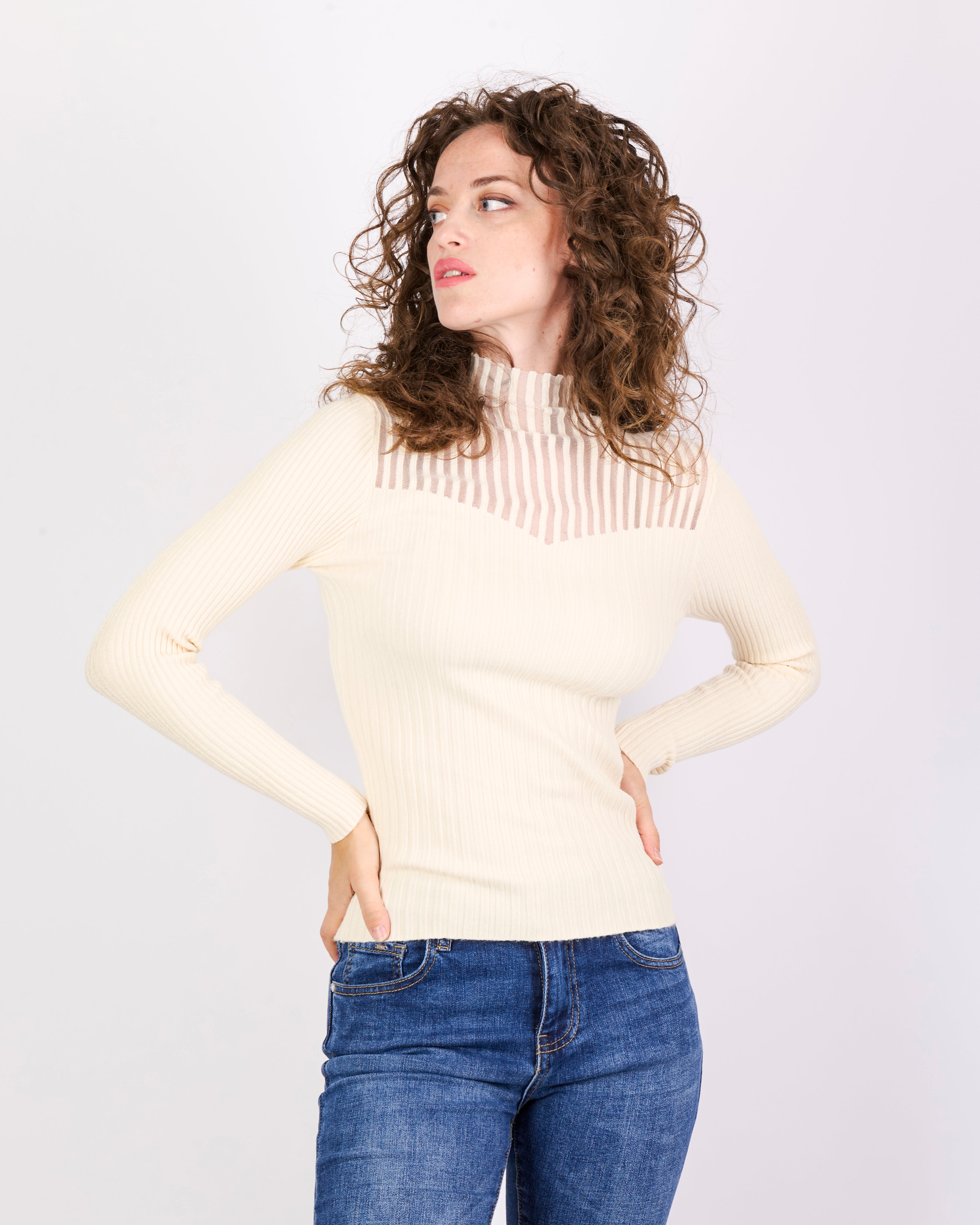 Maglia lupetto trasparenze MALIZIA