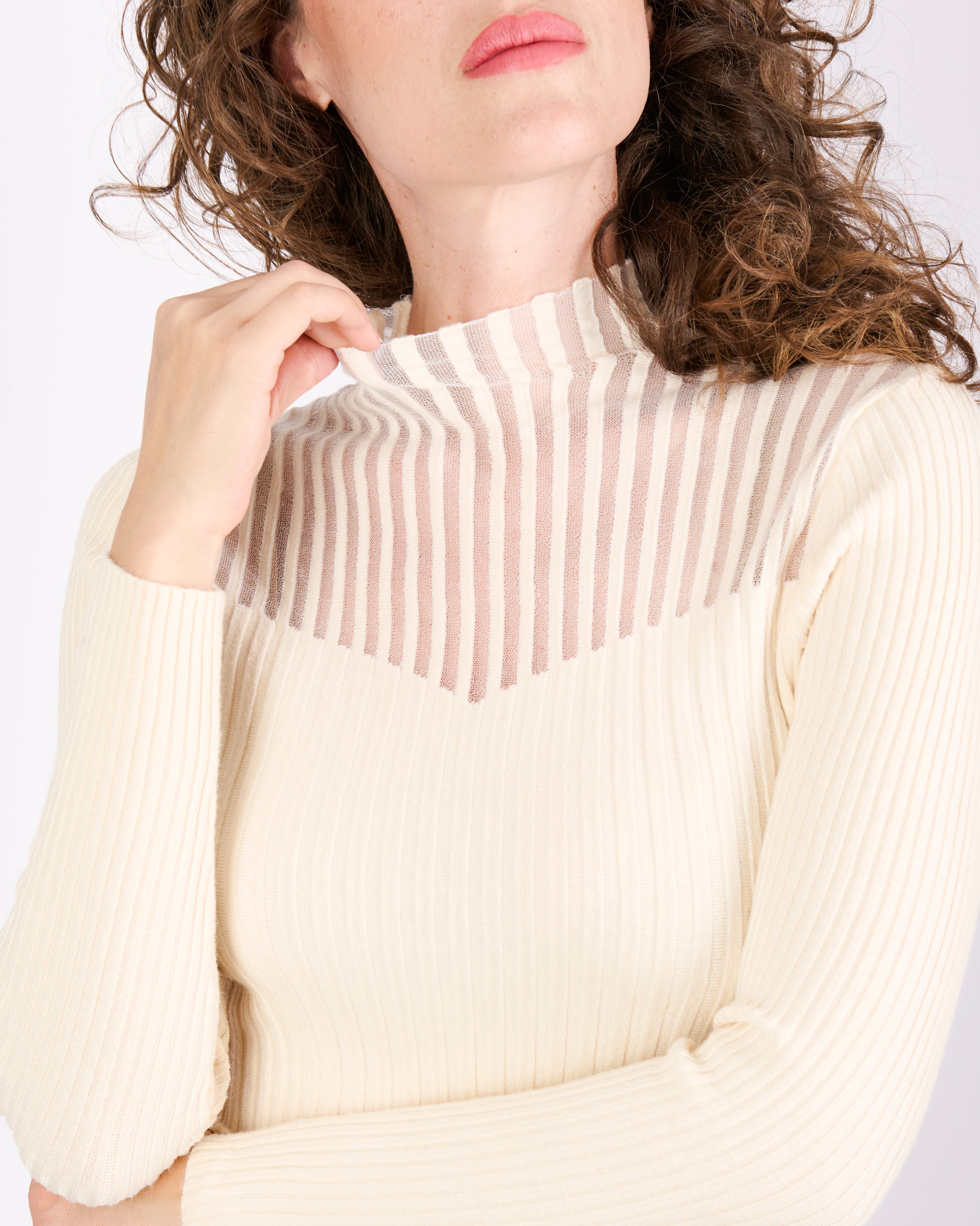 Maglia lupetto trasparenze MALIZIA