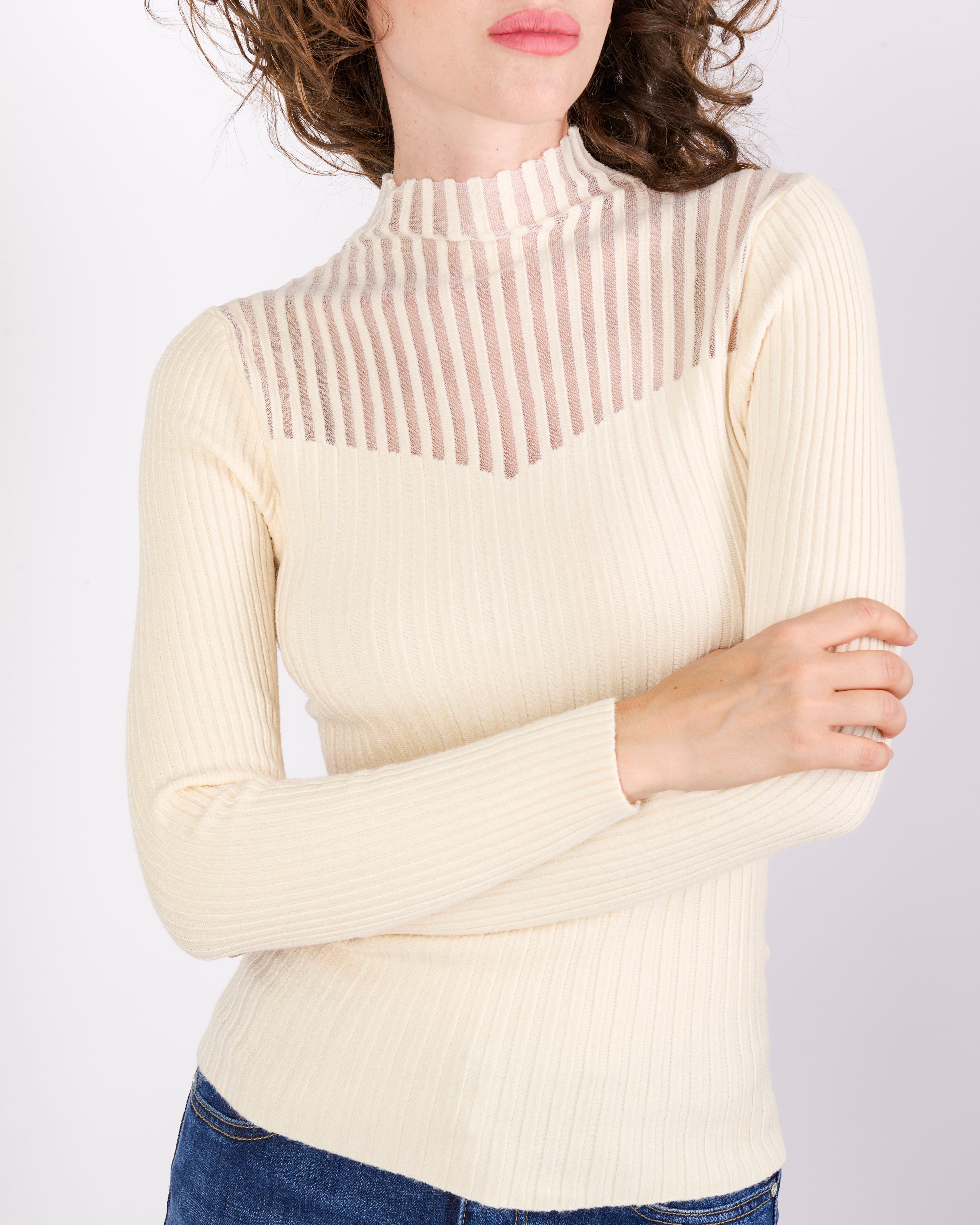 Maglia lupetto trasparenze MALIZIA