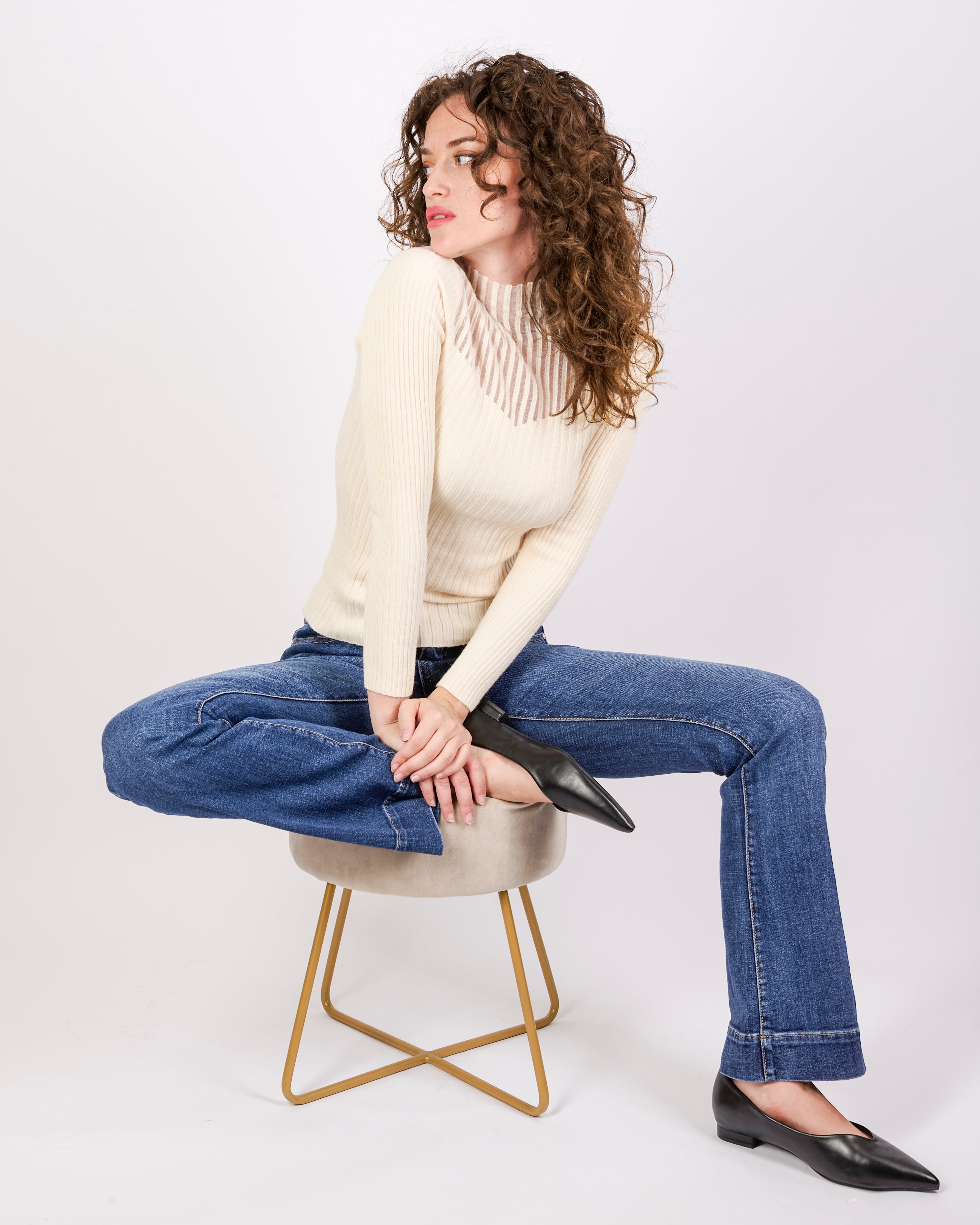 Maglia lupetto trasparenze MALIZIA