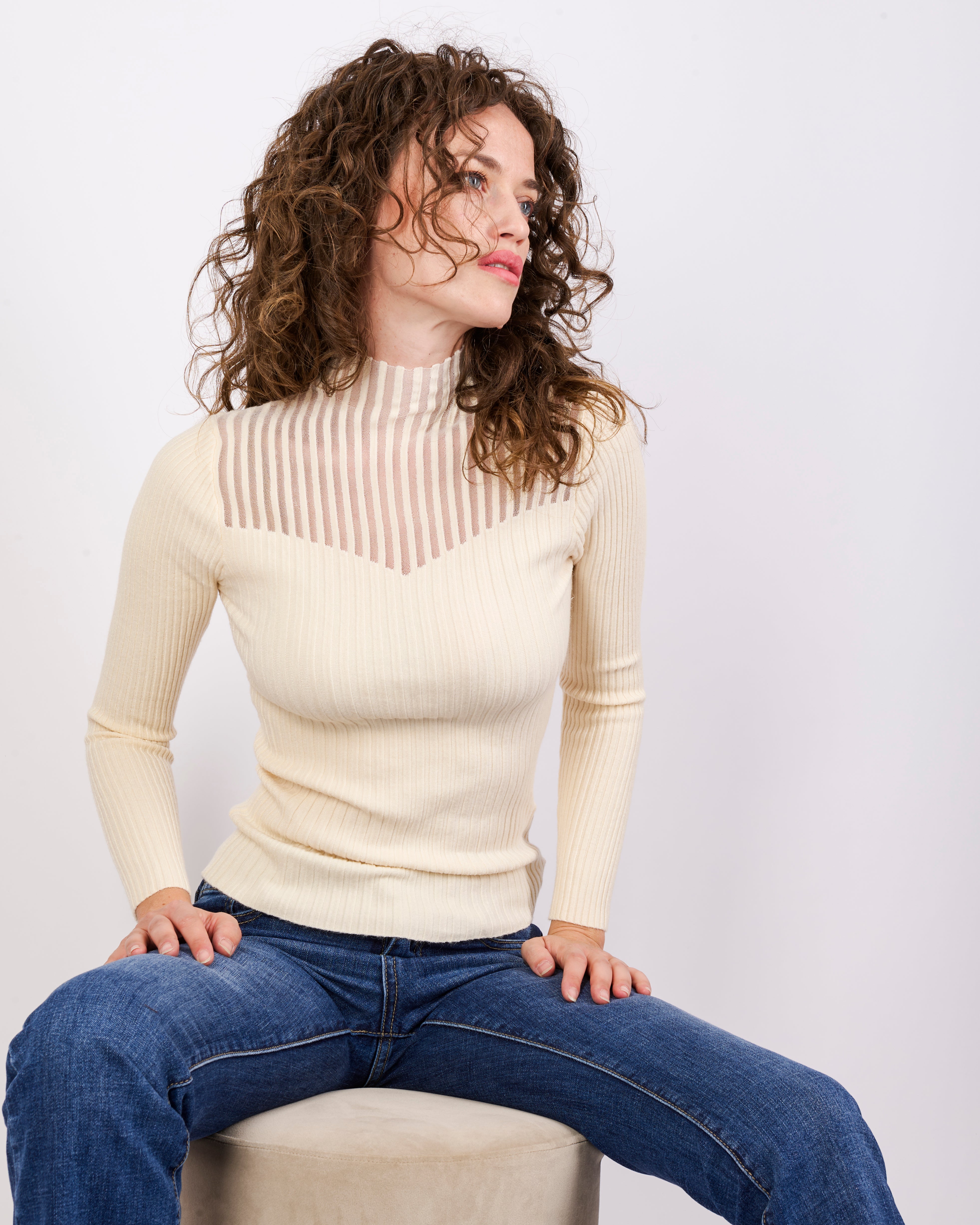 Maglia lupetto trasparenze MALIZIA