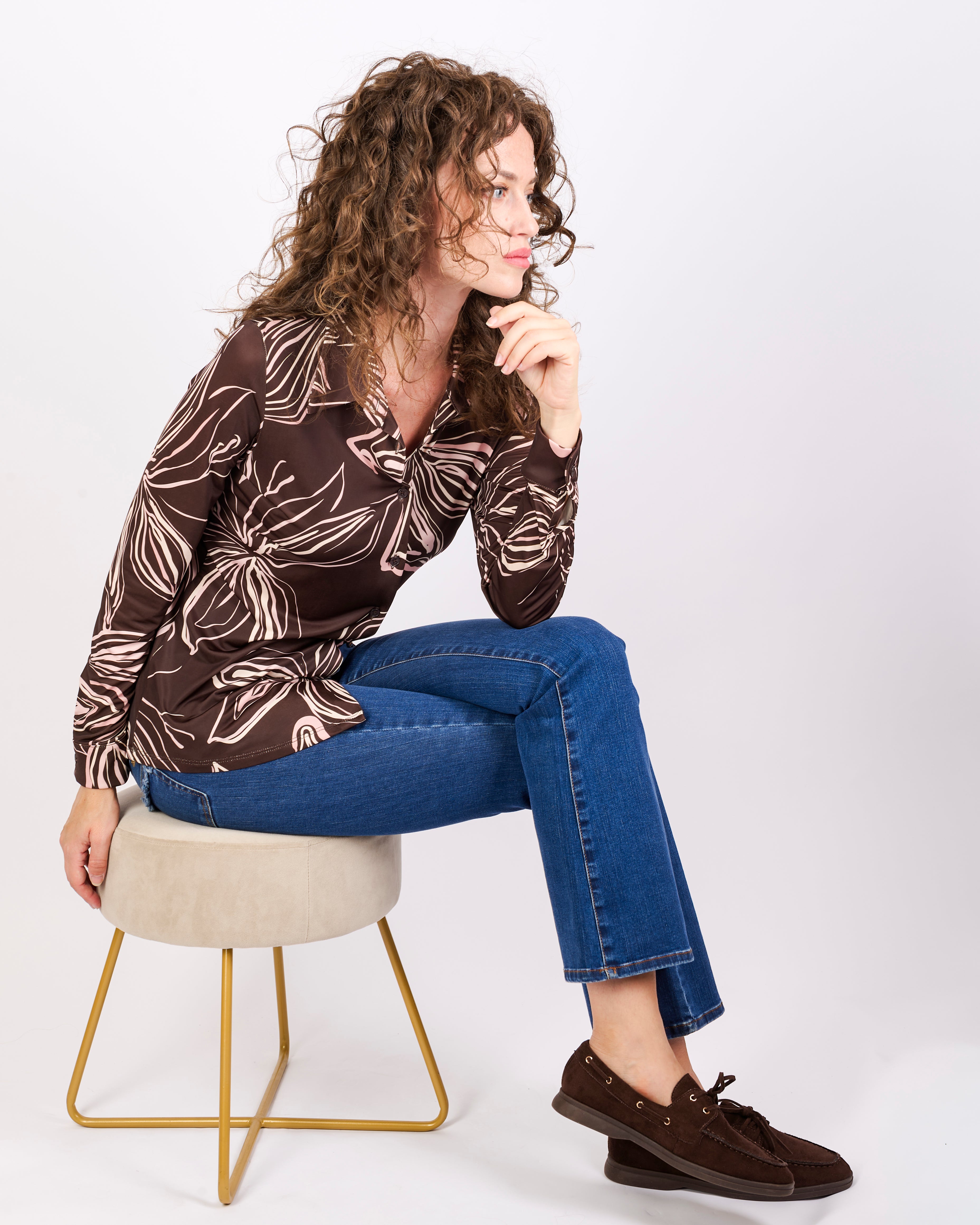 Camicia in jersey fantasia CANGURO