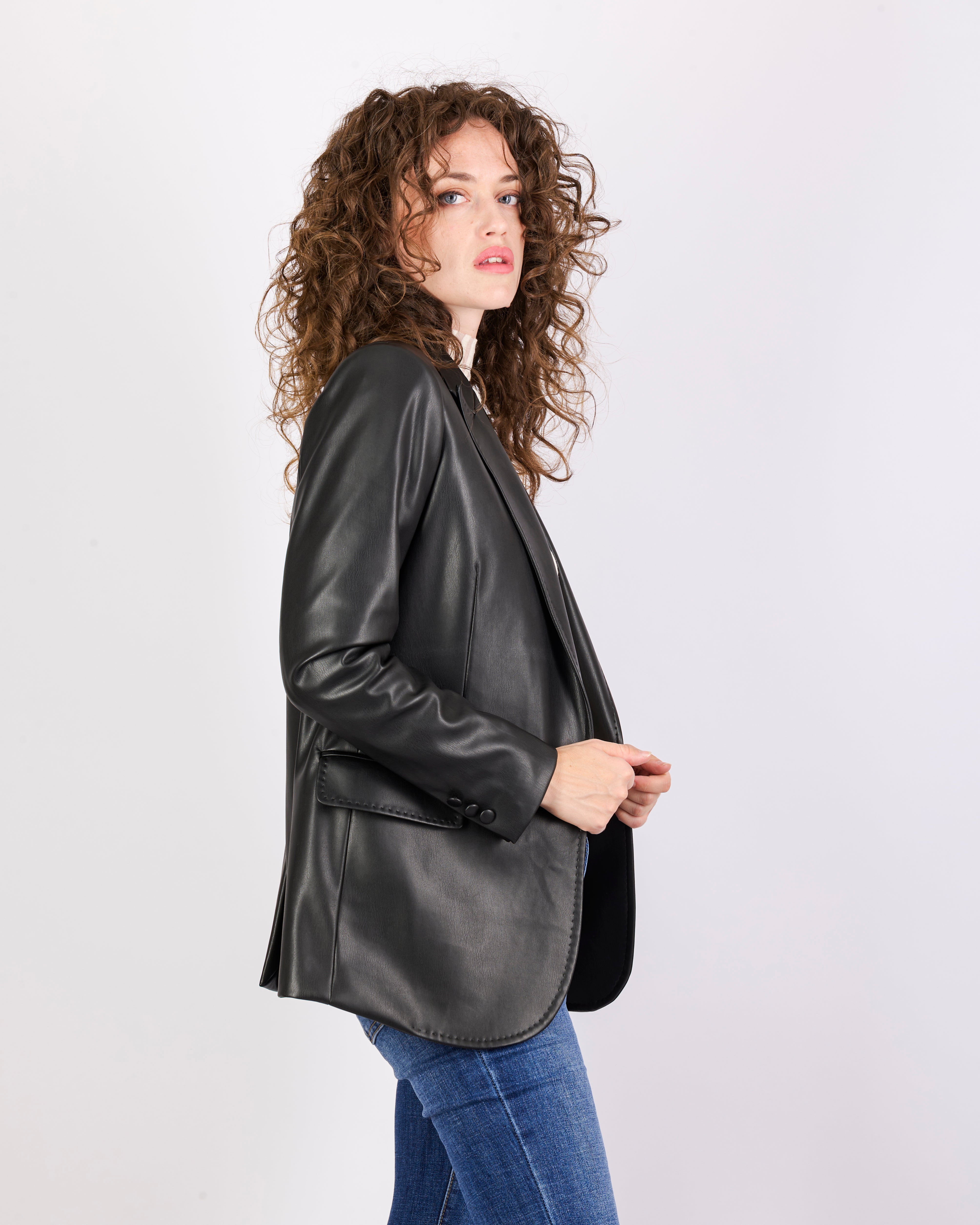 Giacca blazer ecopelle ESTROSO