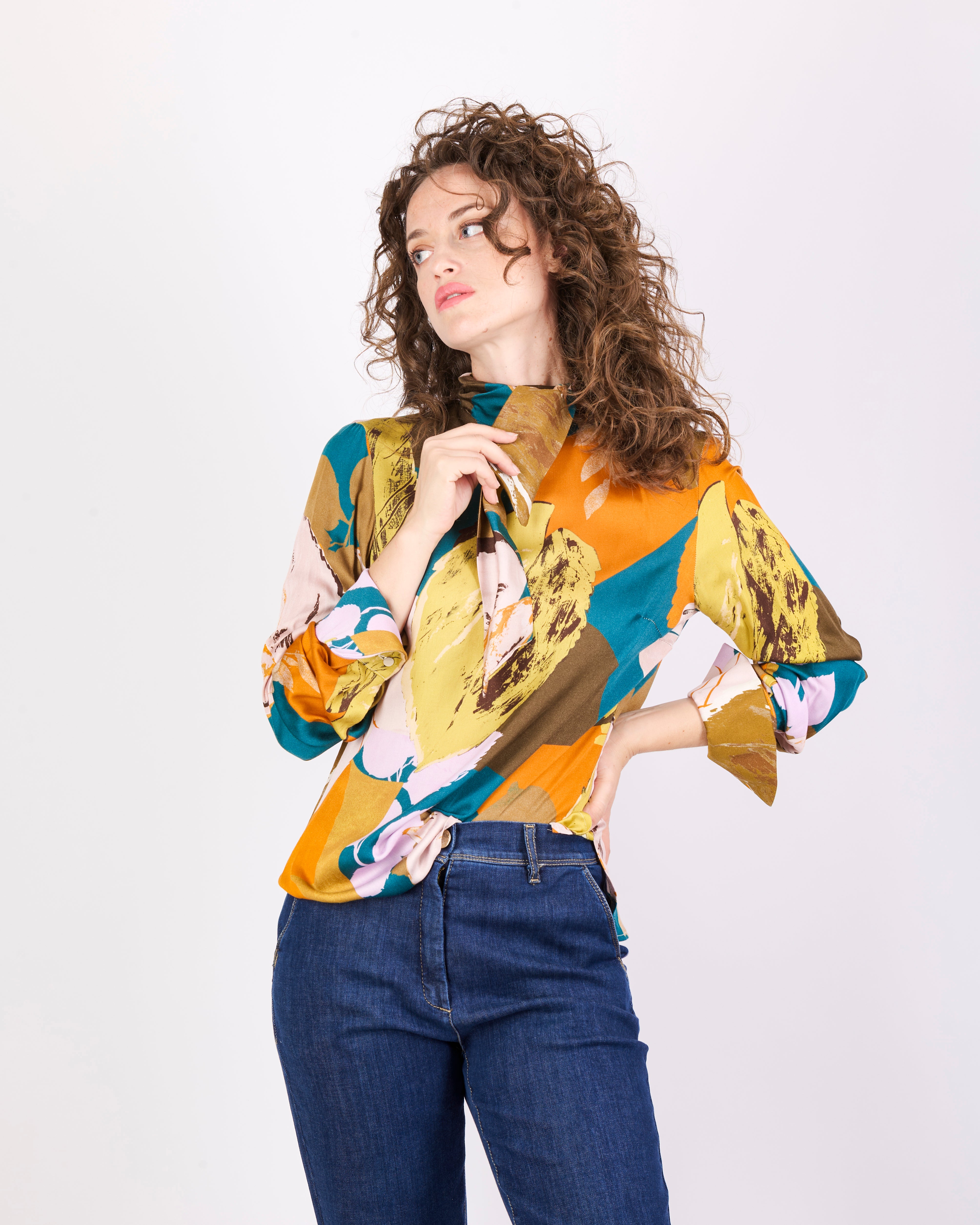 Casacca in viscosa fantasia CATENA