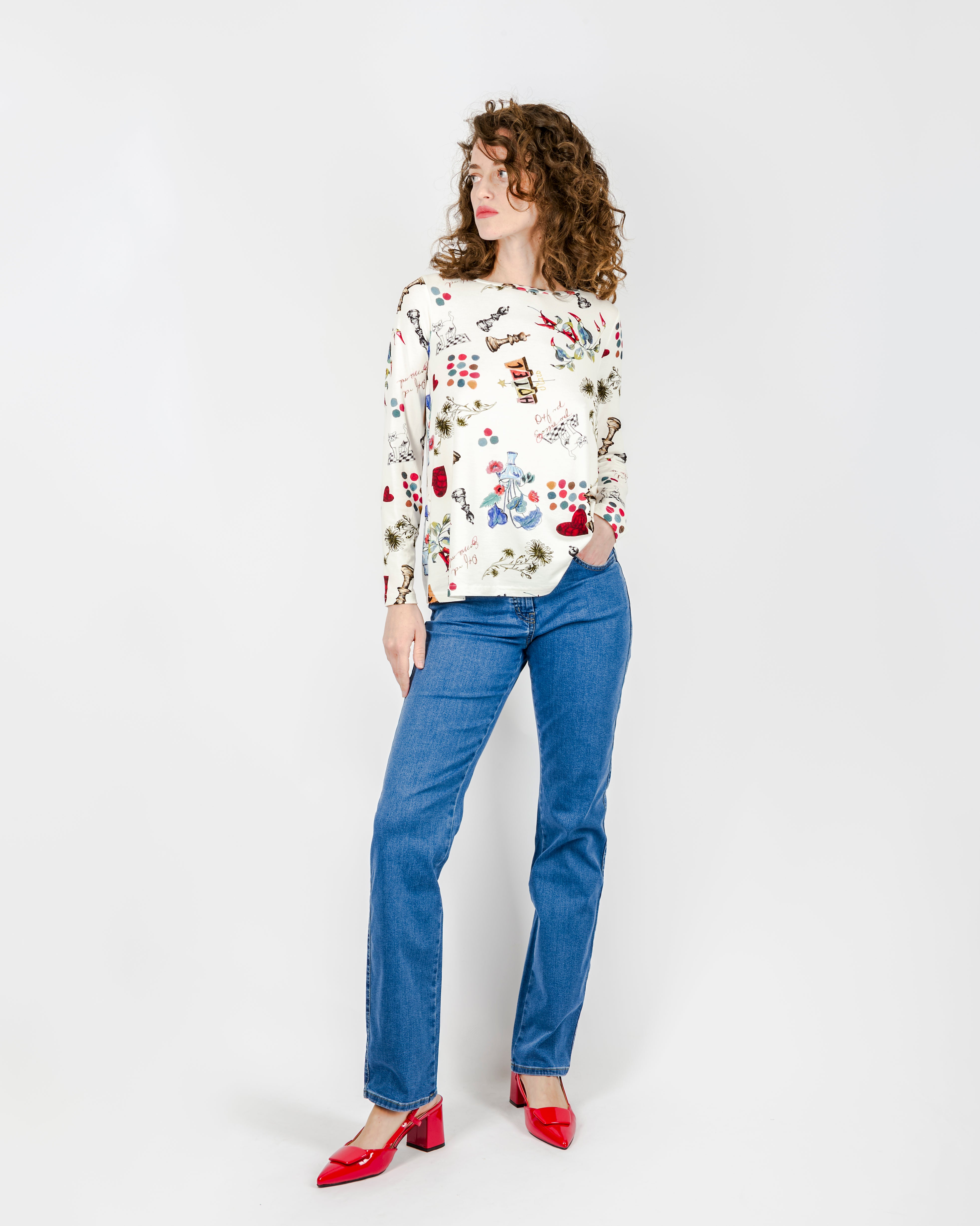 Maglia in viscosa fantasia 25-143