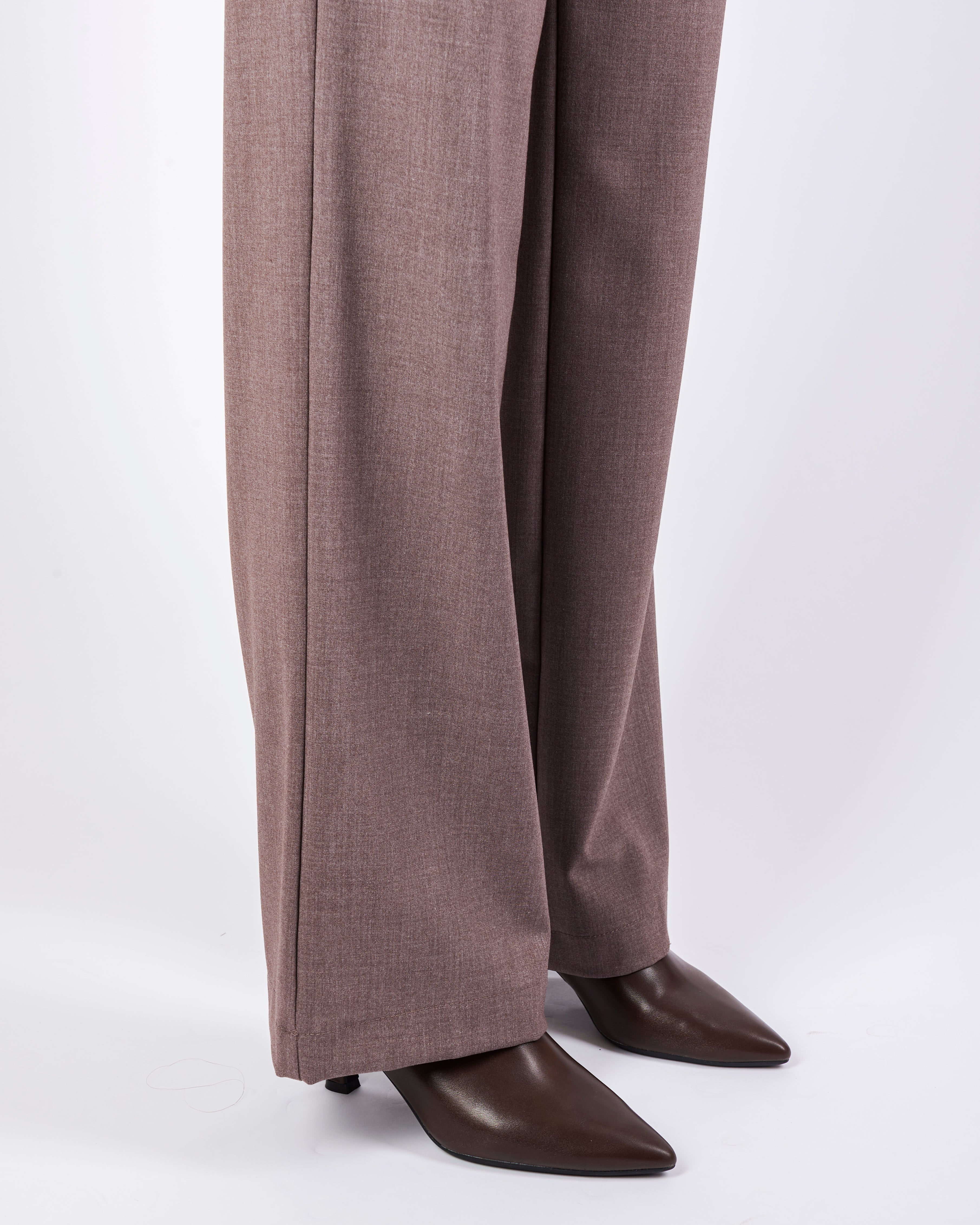 Pantalone fresco lana largo zip e bottone H143/25