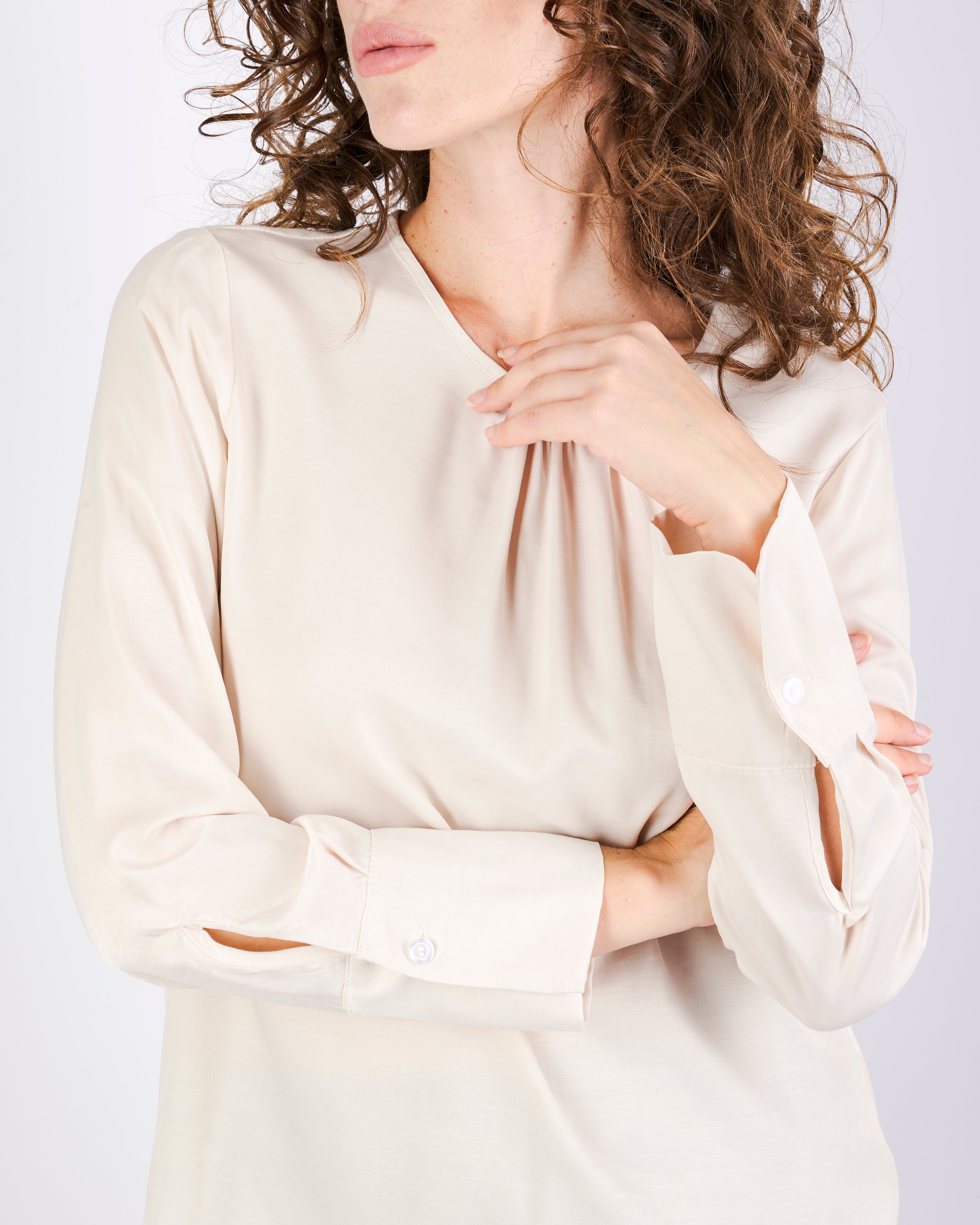 Blusa in viscosa unita H604/52