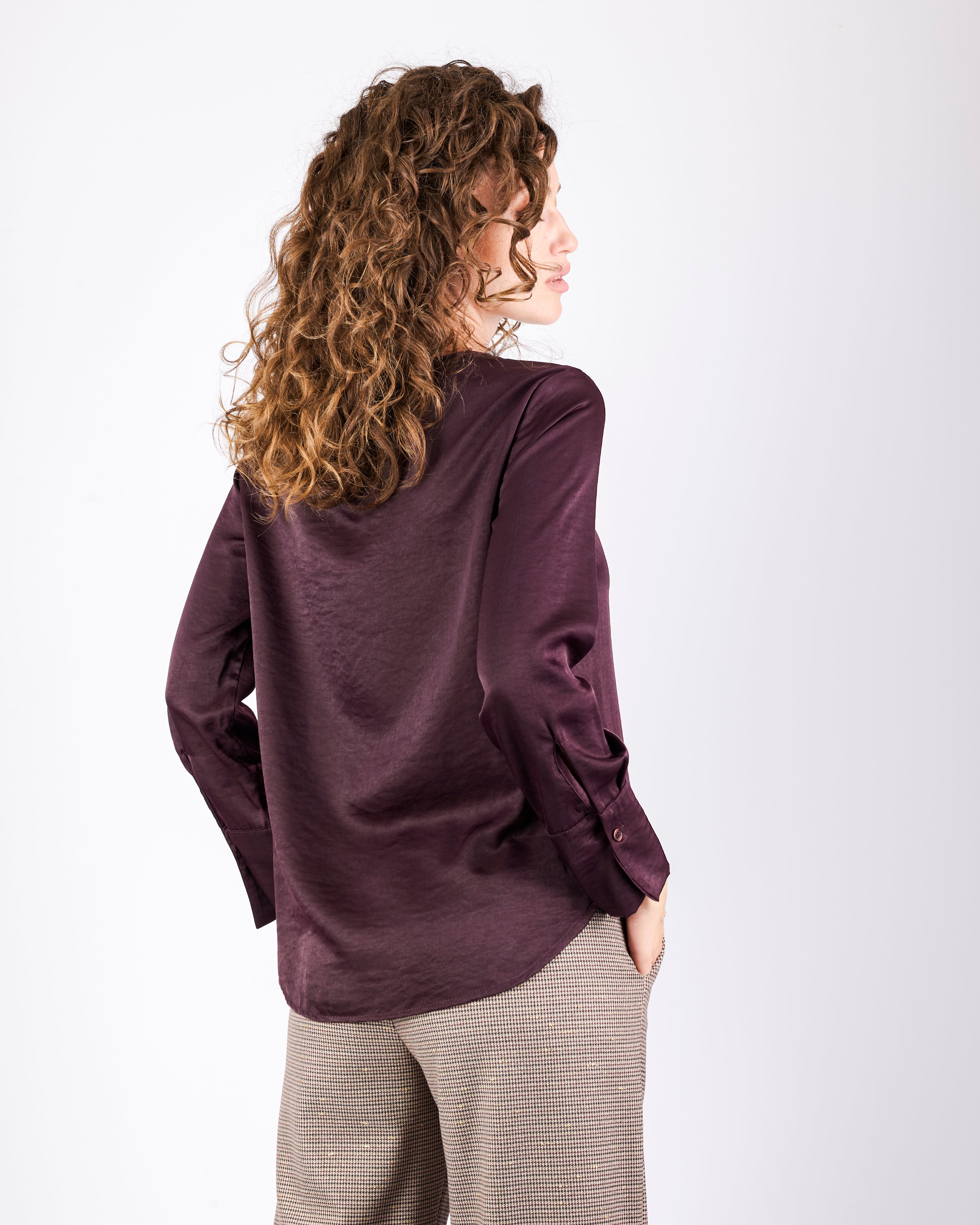 Blusa in viscosa unita H604/52