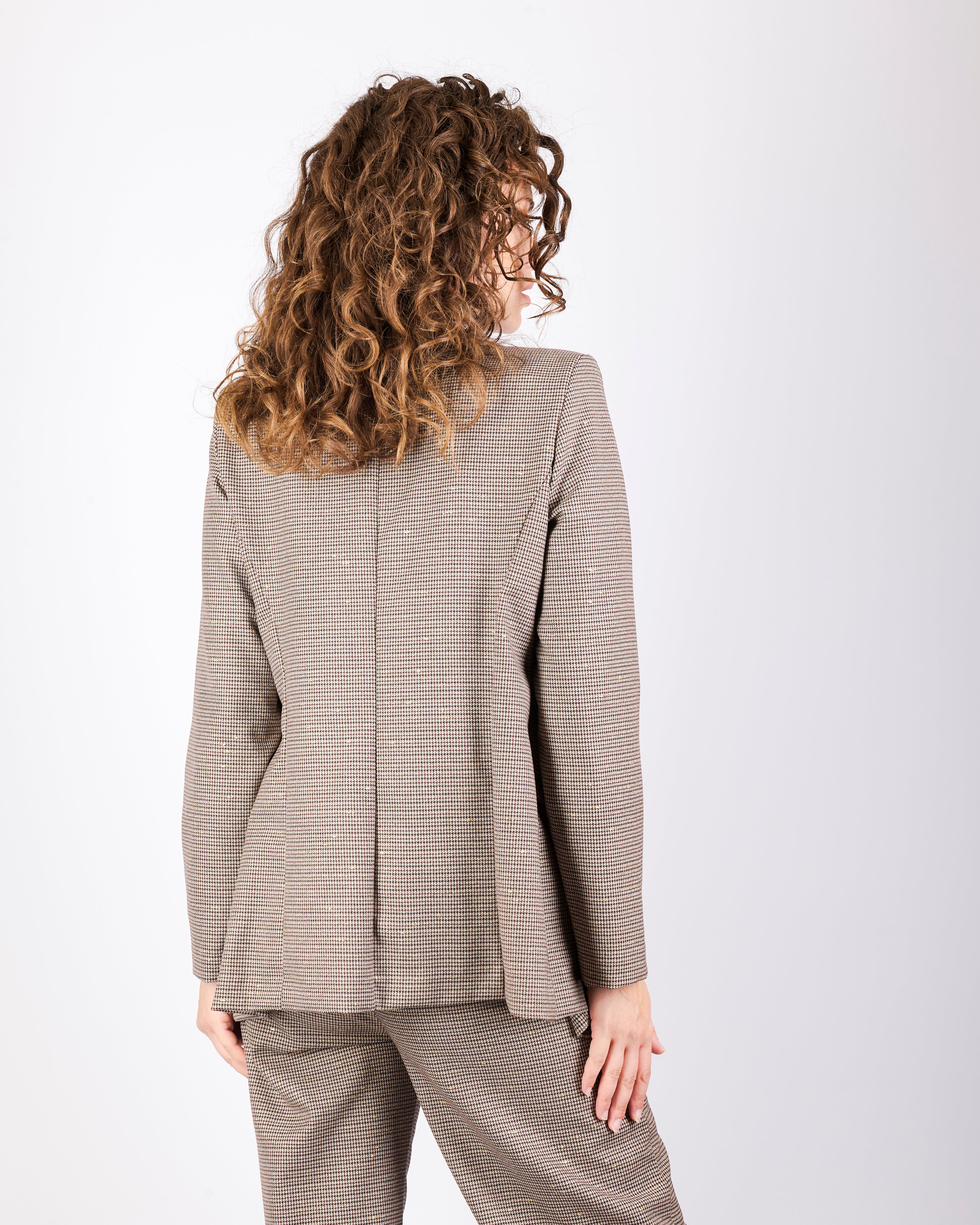 Giacca micro quadro paillettes BRILLANTE