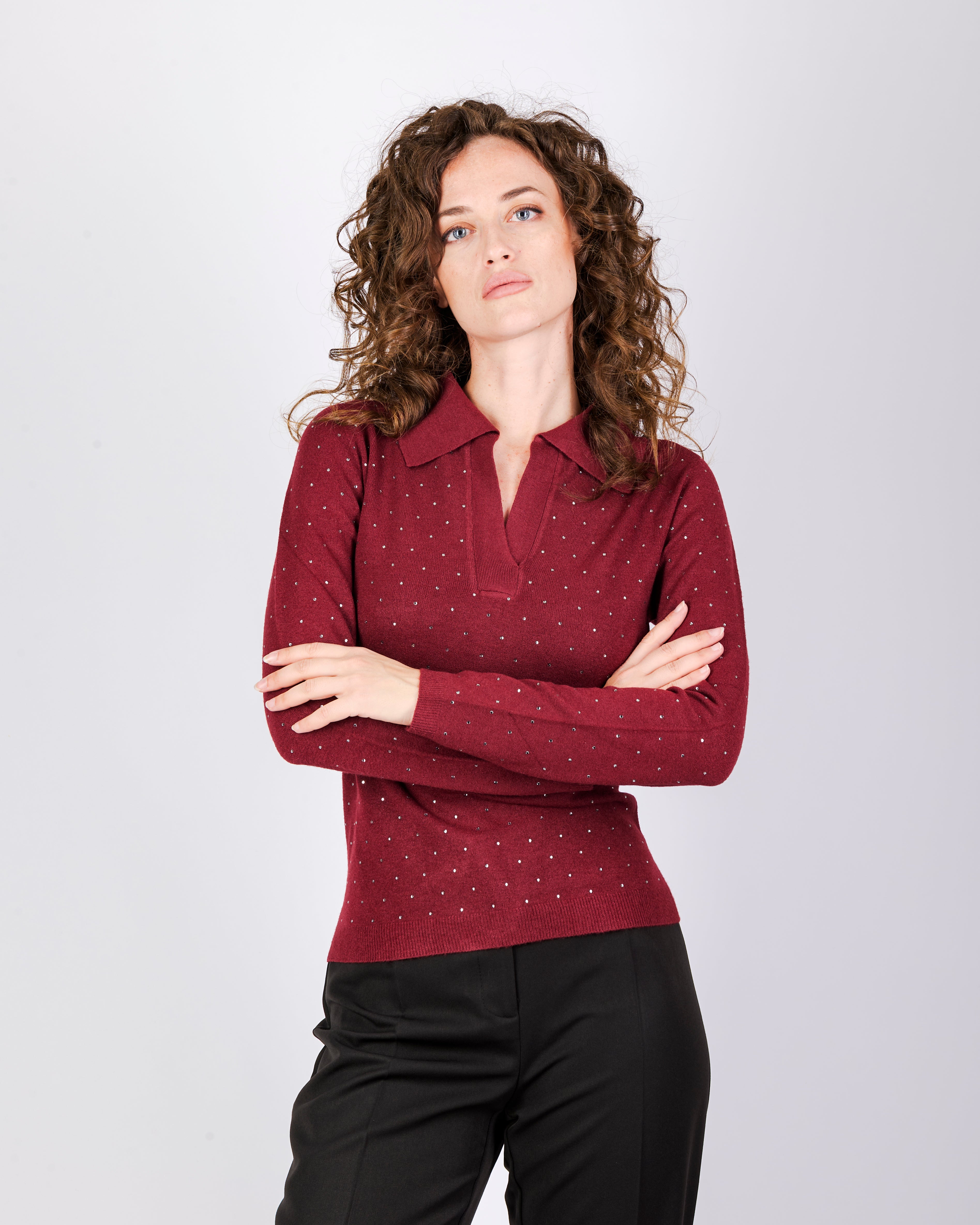 Polo viscosa punti luce PA9046