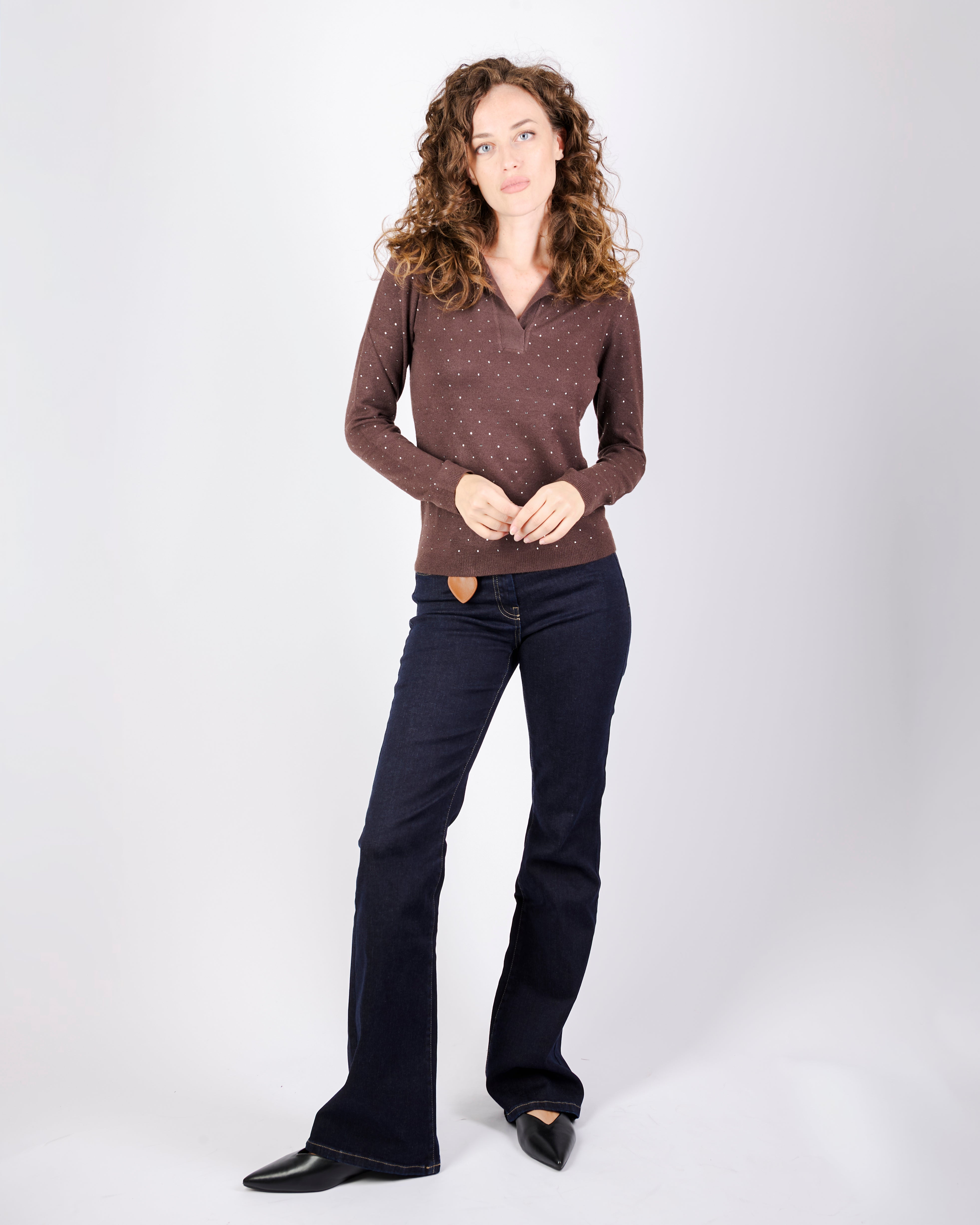 Polo viscosa punti luce PA9046