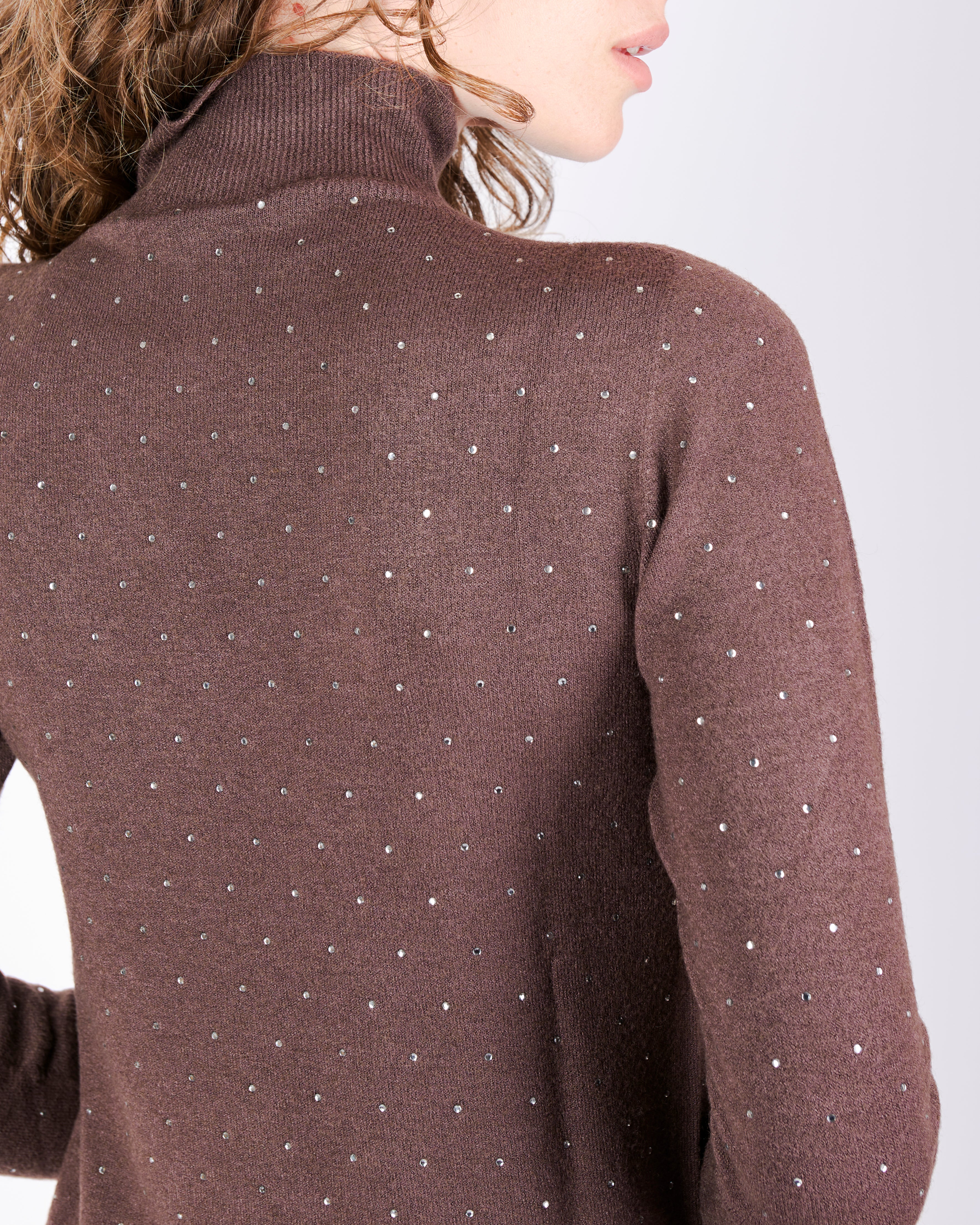 Maglia mezzo collo punti luce all over PA9043