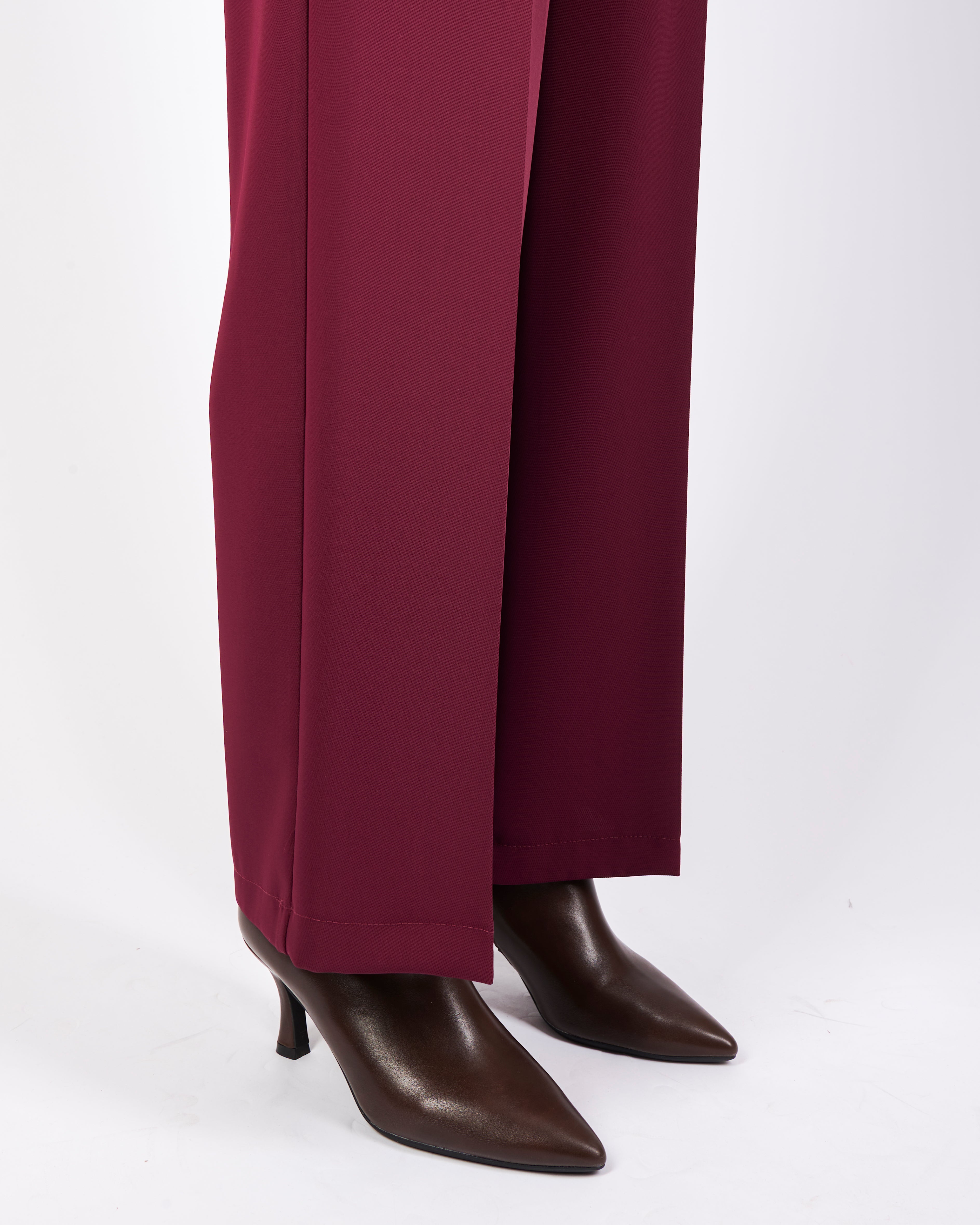 Pantalone largo elastico e bottone in cadì H168/24