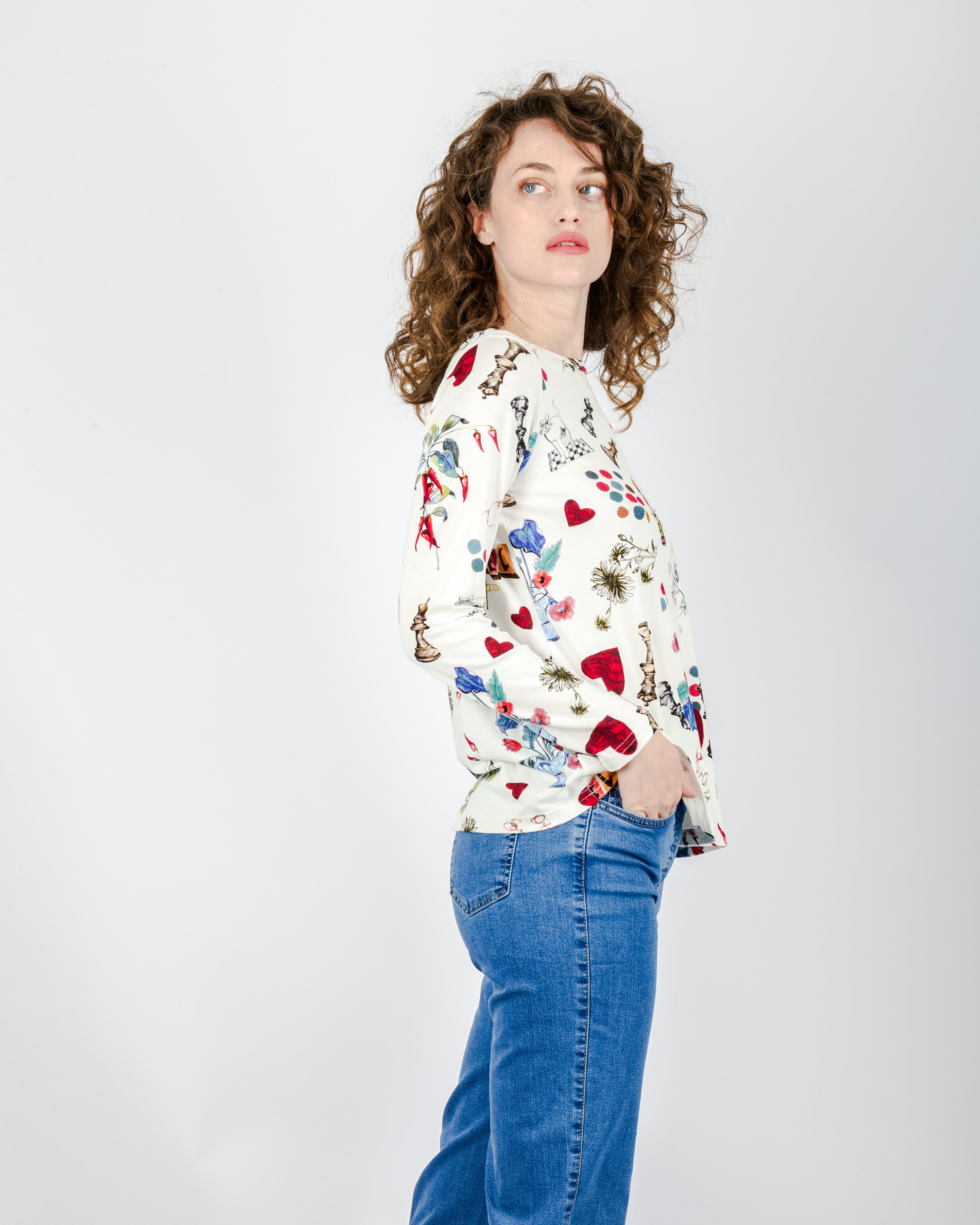 Maglia in viscosa fantasia 25-143