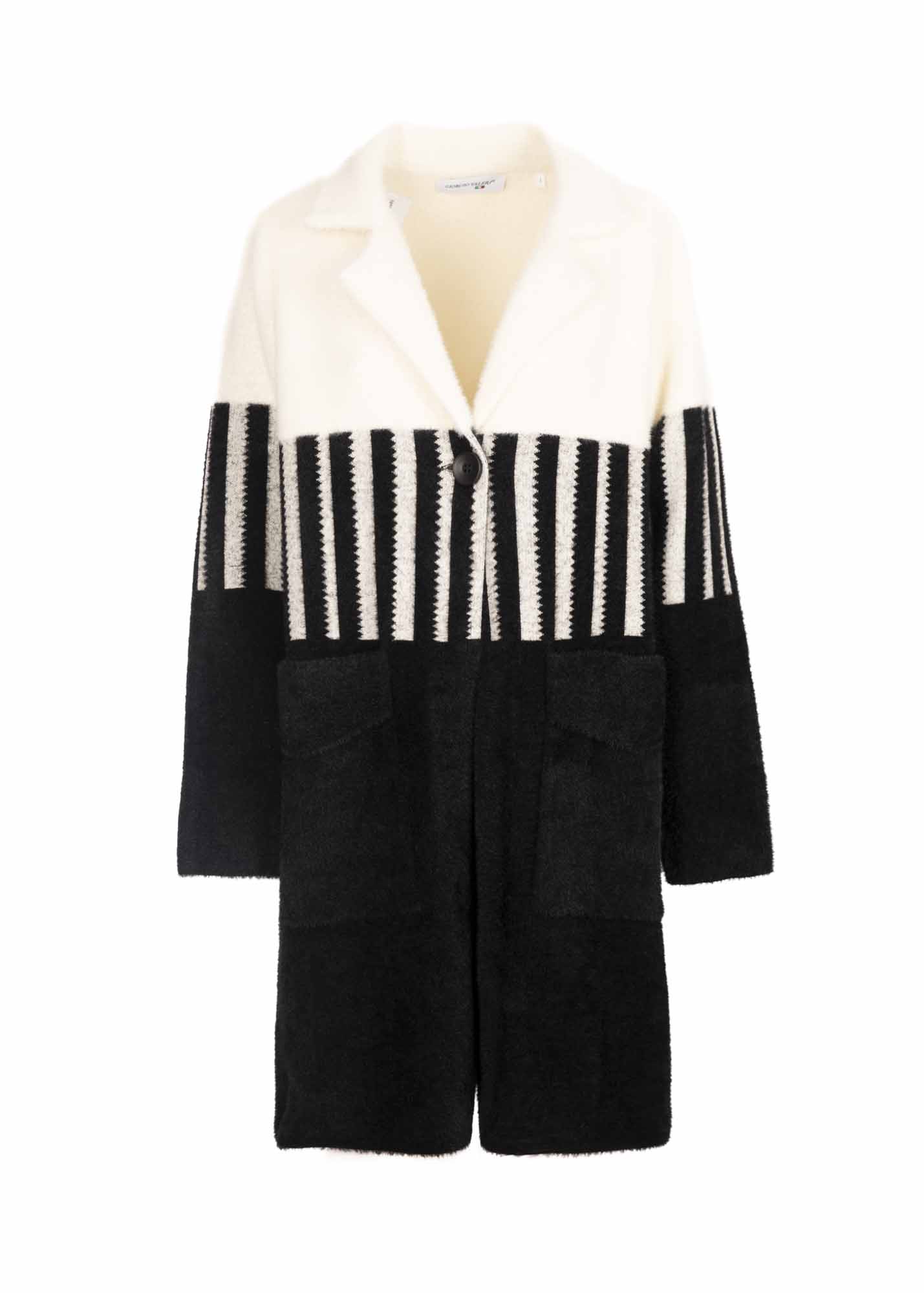 Cappotto bicolore rever 2121