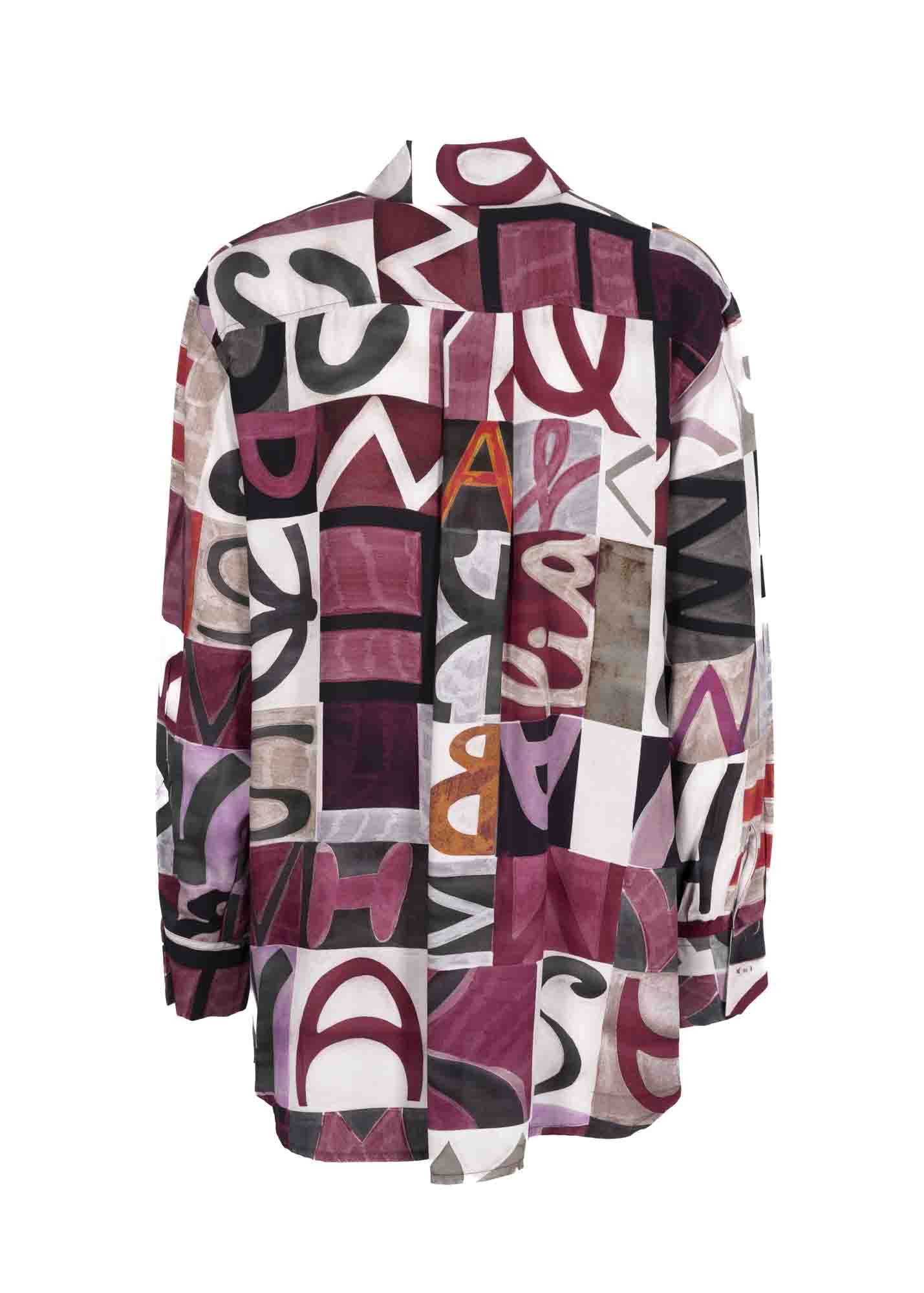 Camicia in viscosa fant lettering 23-638