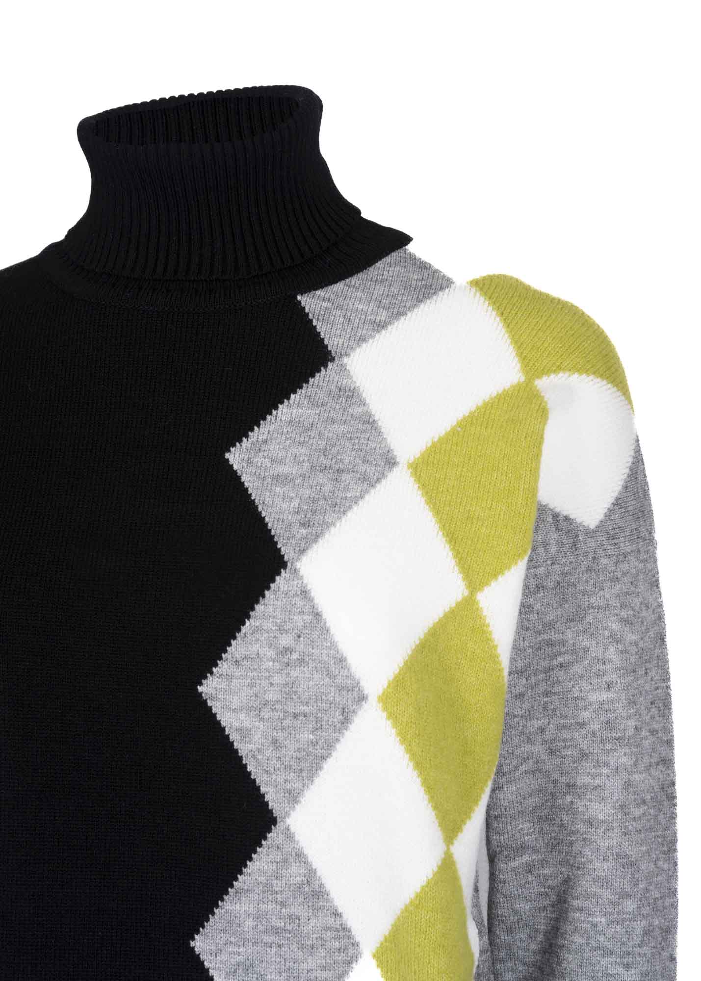 Maglia dolcevita intarsio rombi 2394