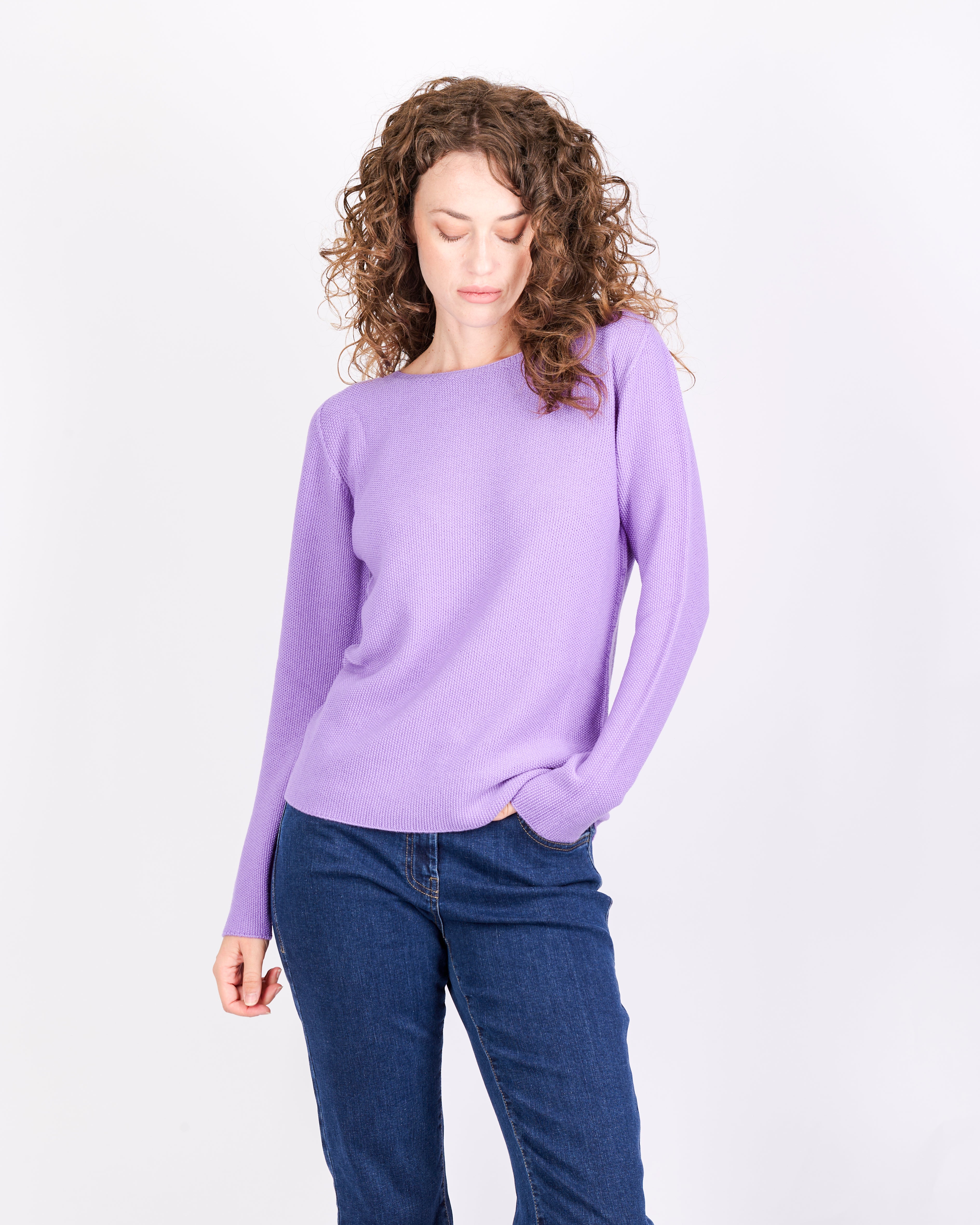 Maglia giro pura lana grana CHICCO RISO INV