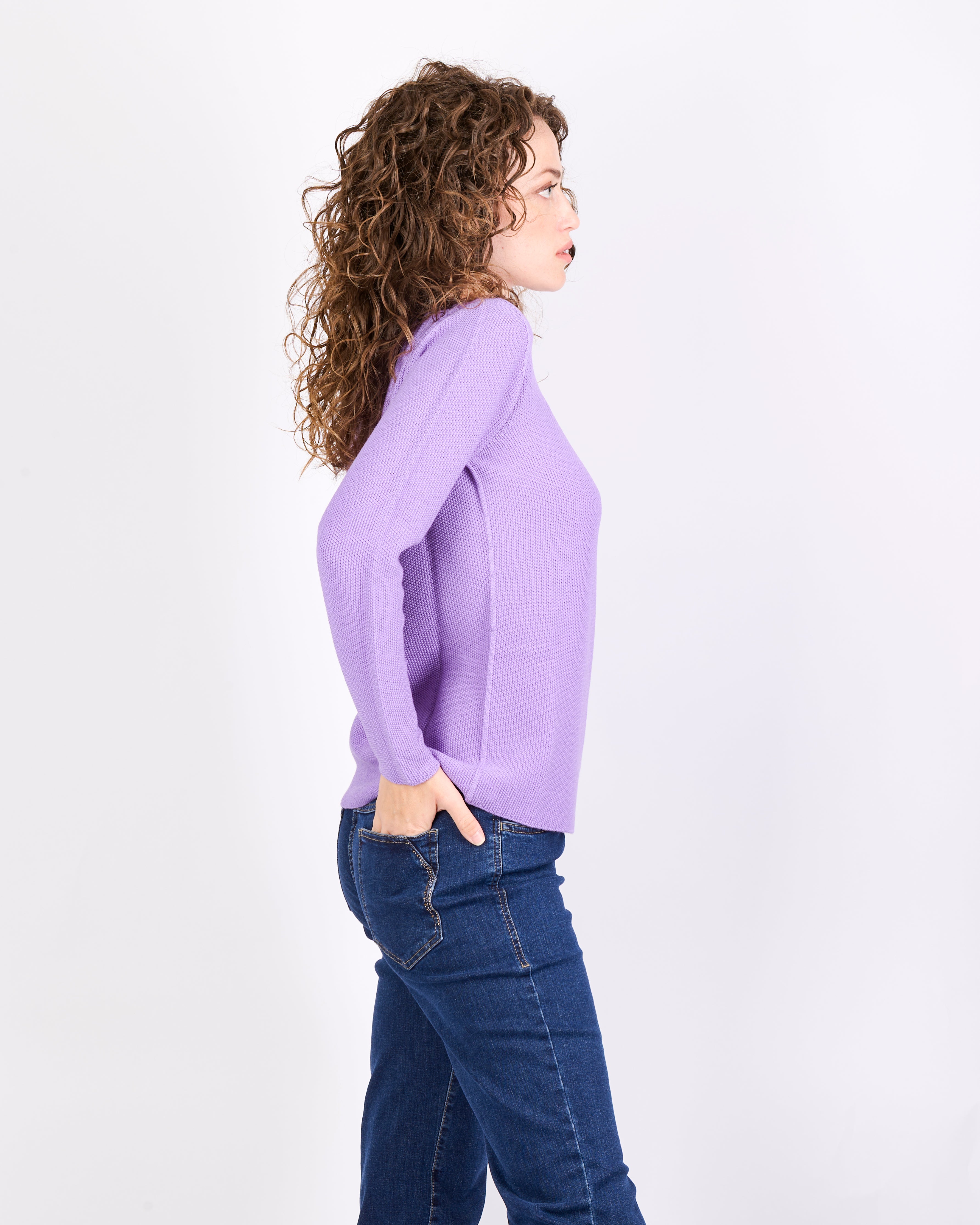 Maglia giro pura lana grana CHICCO RISO INV