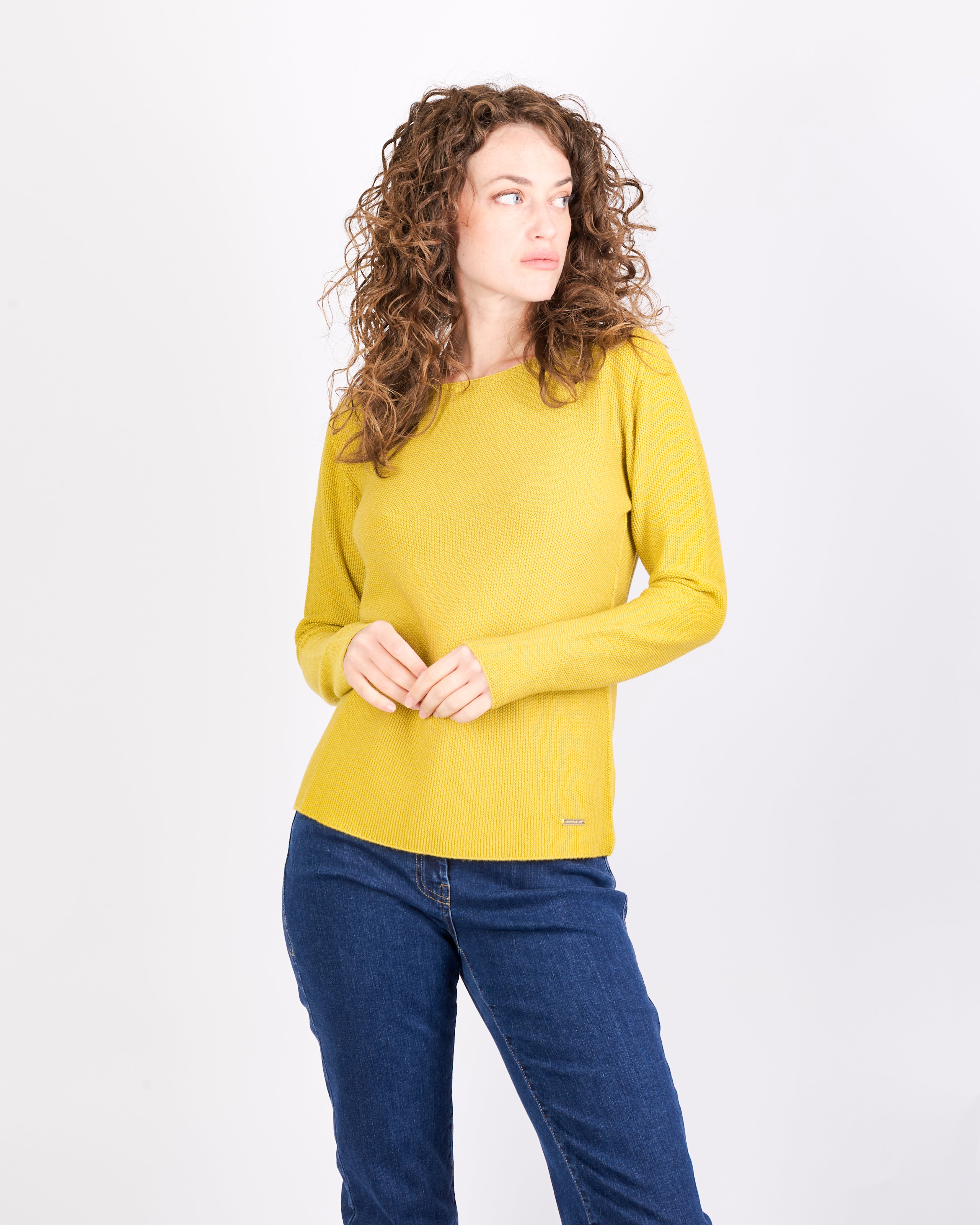 Maglia giro pura lana grana CHICCO RISO INV