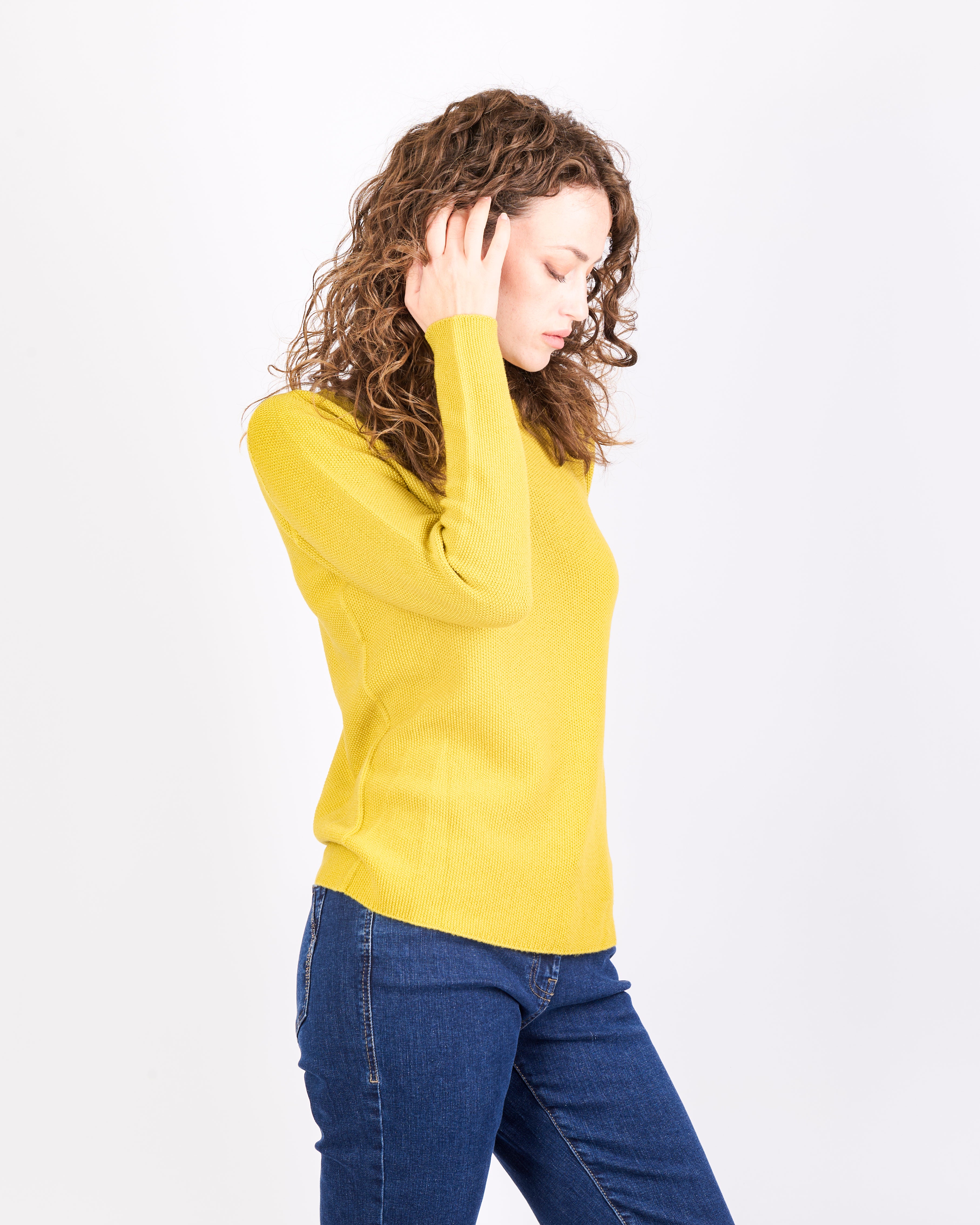 Maglia giro pura lana grana CHICCO RISO INV