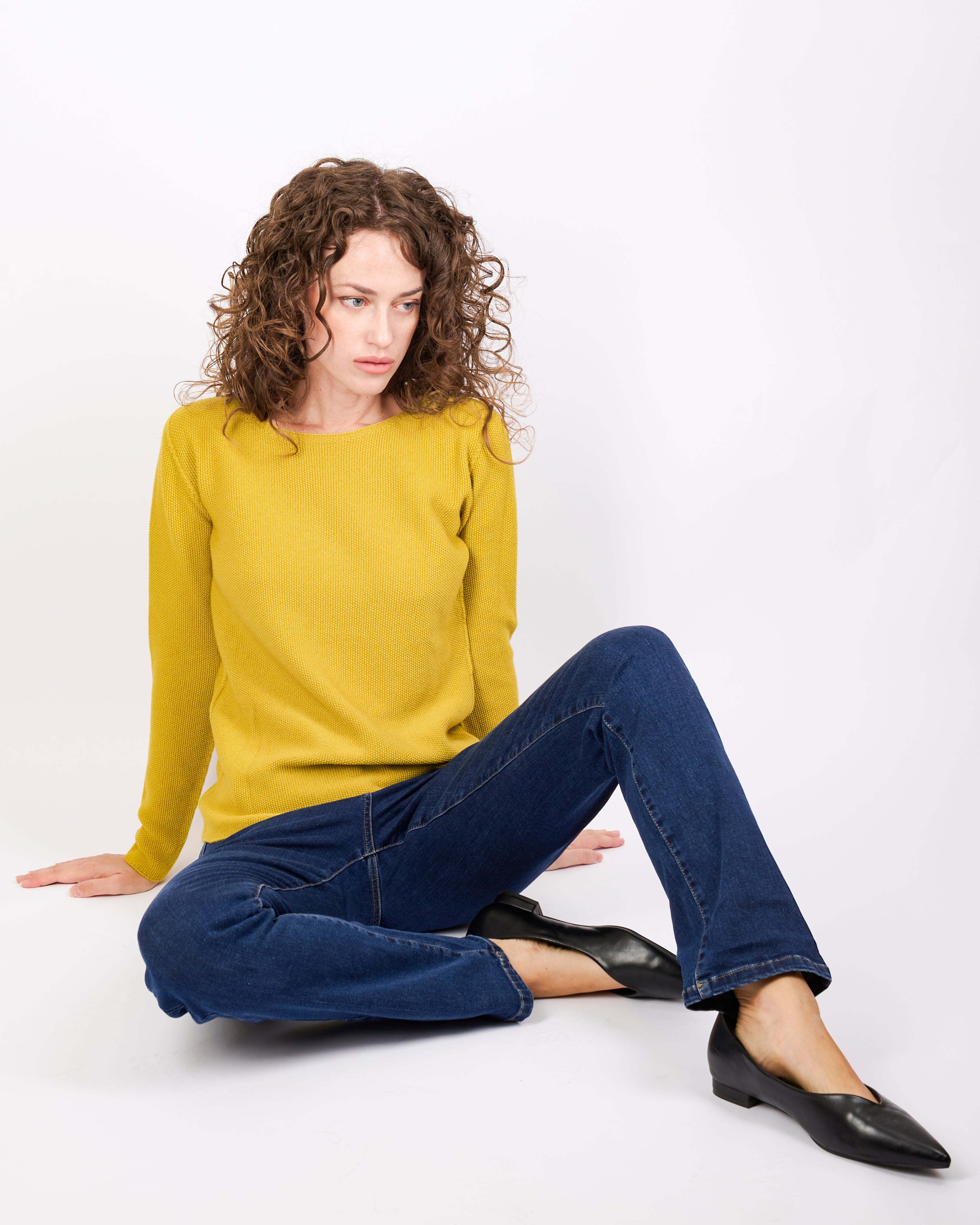 Maglia giro pura lana grana CHICCO RISO INV