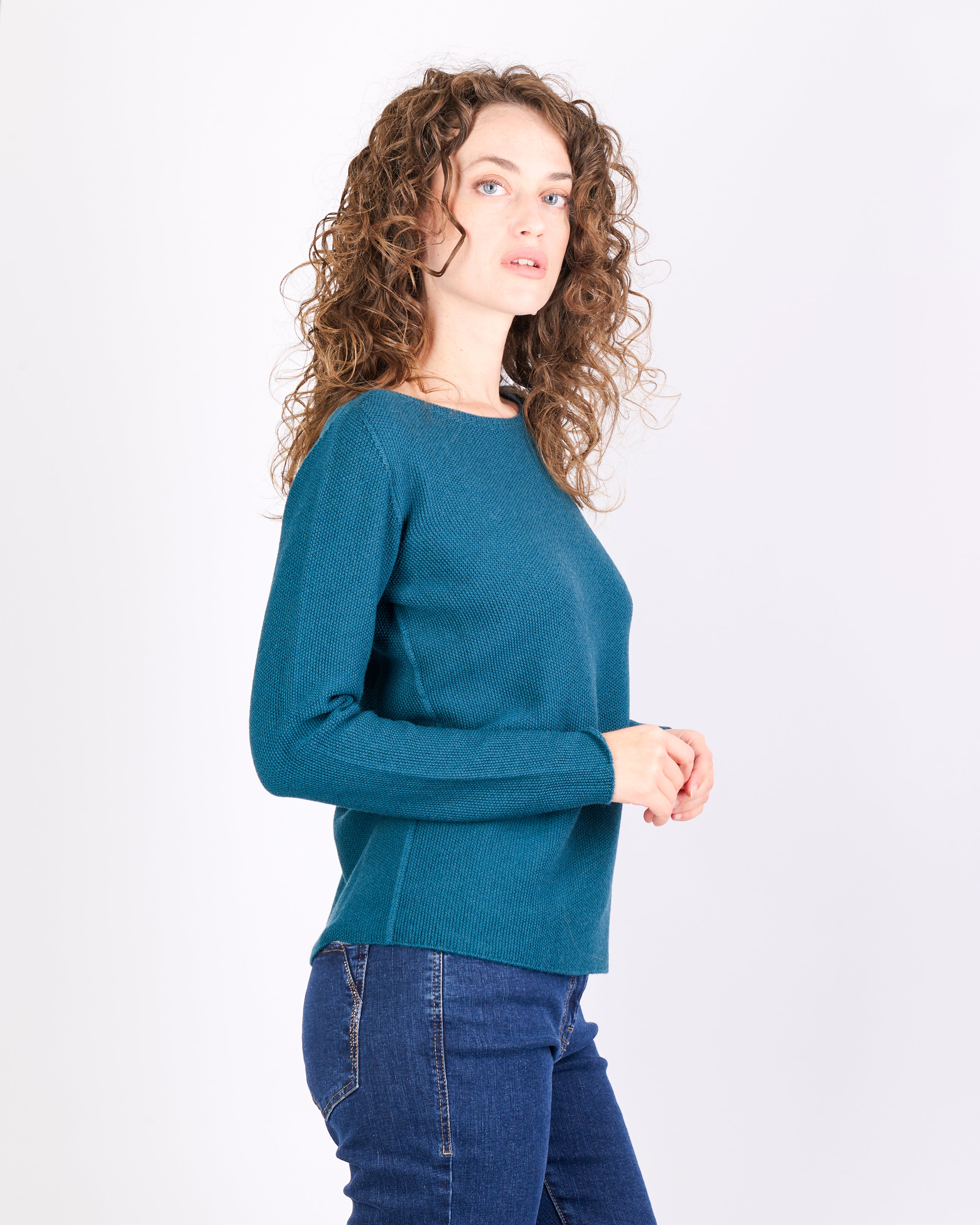 Maglia giro pura lana grana CHICCO RISO INV